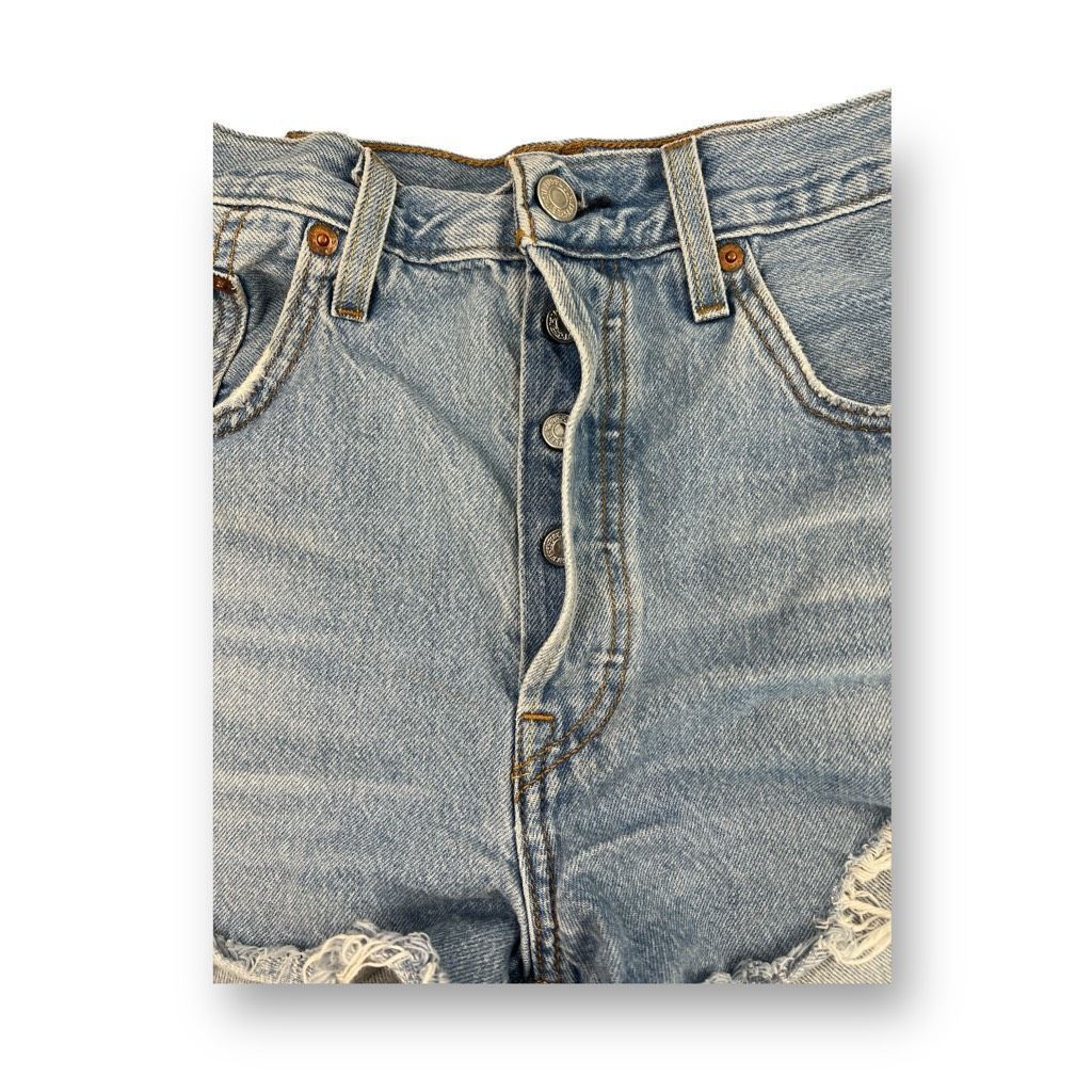 Levi's Levi’s 501 Distressed Button Fly Jeans Size 30 Size 30" / US 8 / IT 44 - 3 Thumbnail