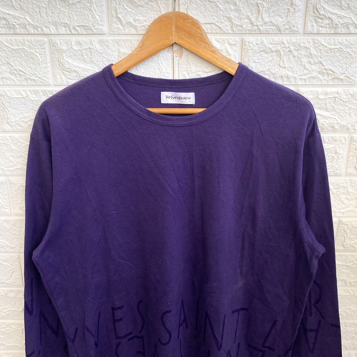 Yves Saint Laurent Yves Saint Laurent Shirt YSL Long Sleeve L Size Size L / US 10 / IT 46 - 2 Thumbnail