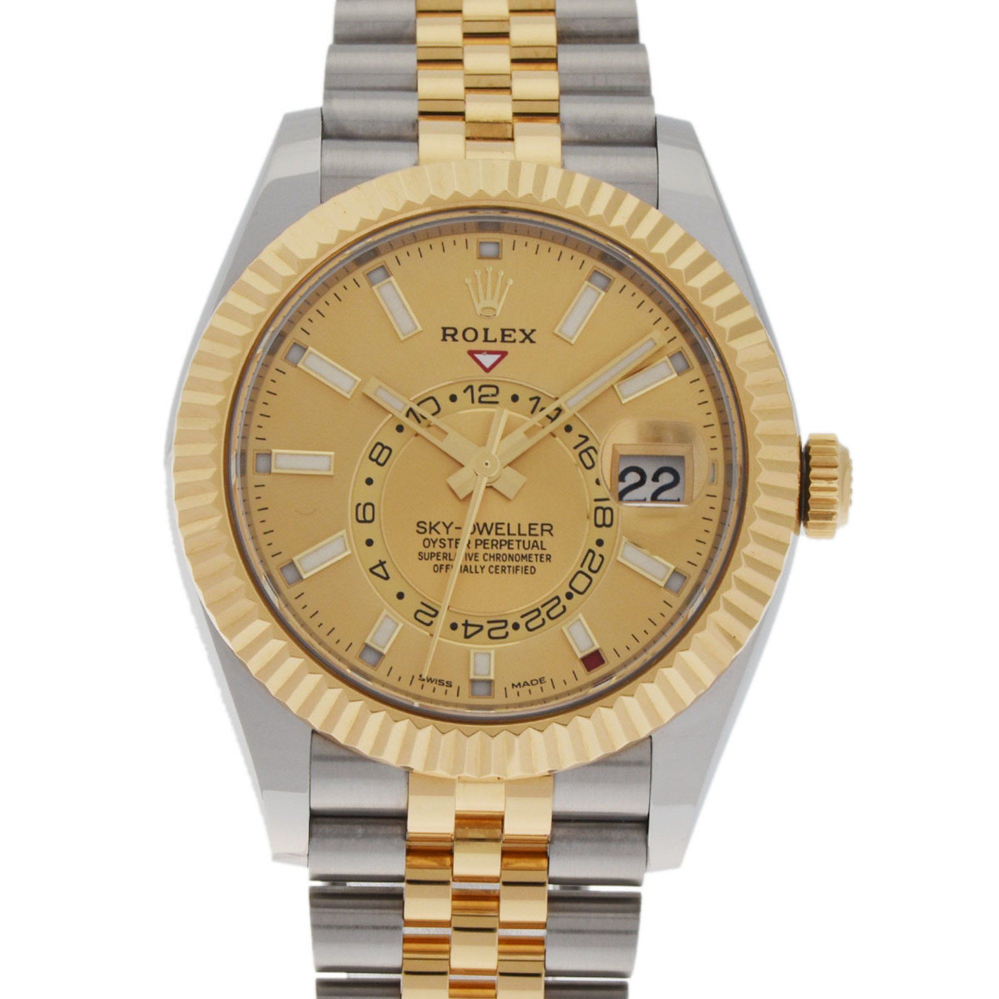 image of Rolex Sky-Dweller 326933 Men's Ss/yg Watch Automatic Gold Dial