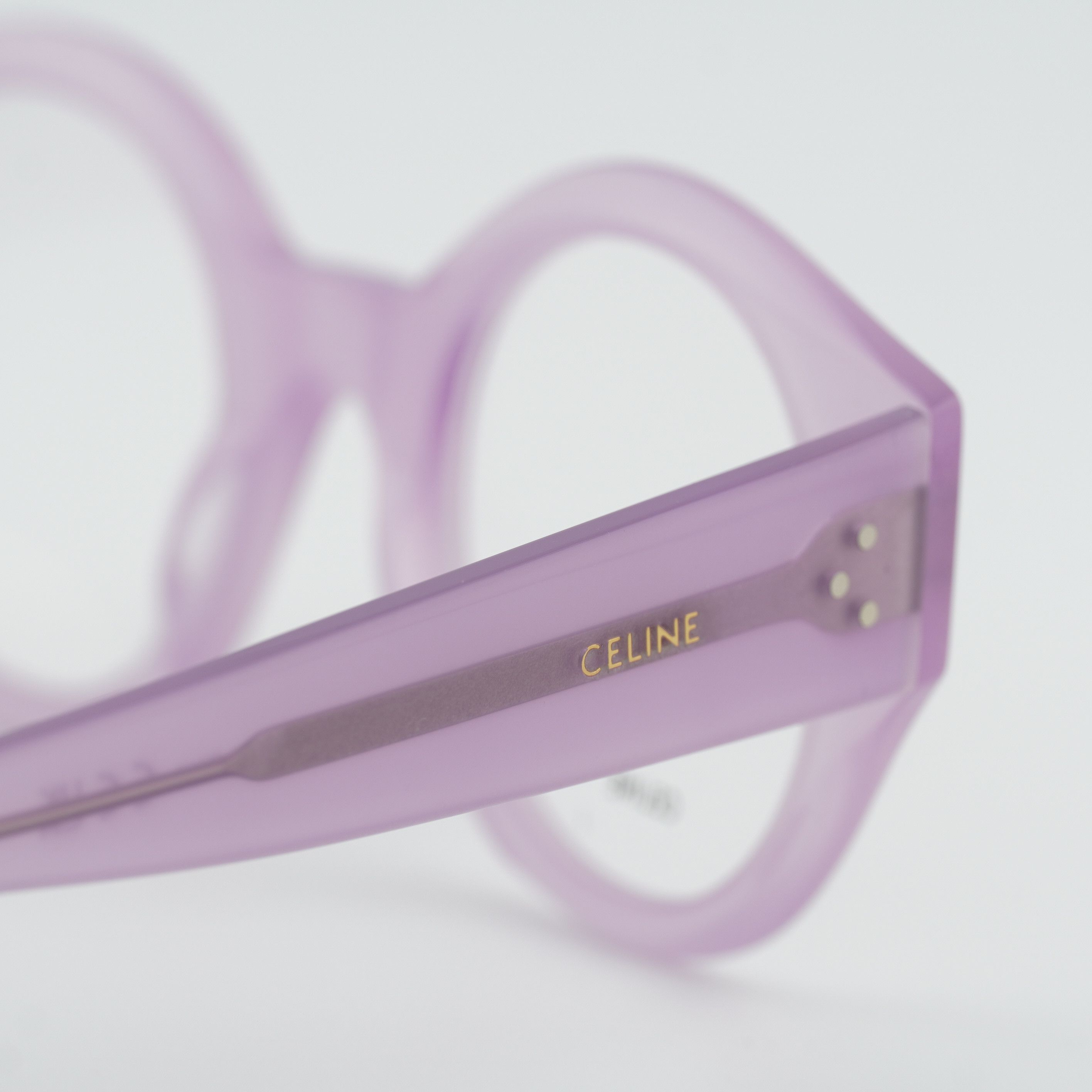 Celine Celine CL50123I 078 Eyeglasses Shiny Lilac 48mm Round Frame Size ONE SIZE - 5 Thumbnail