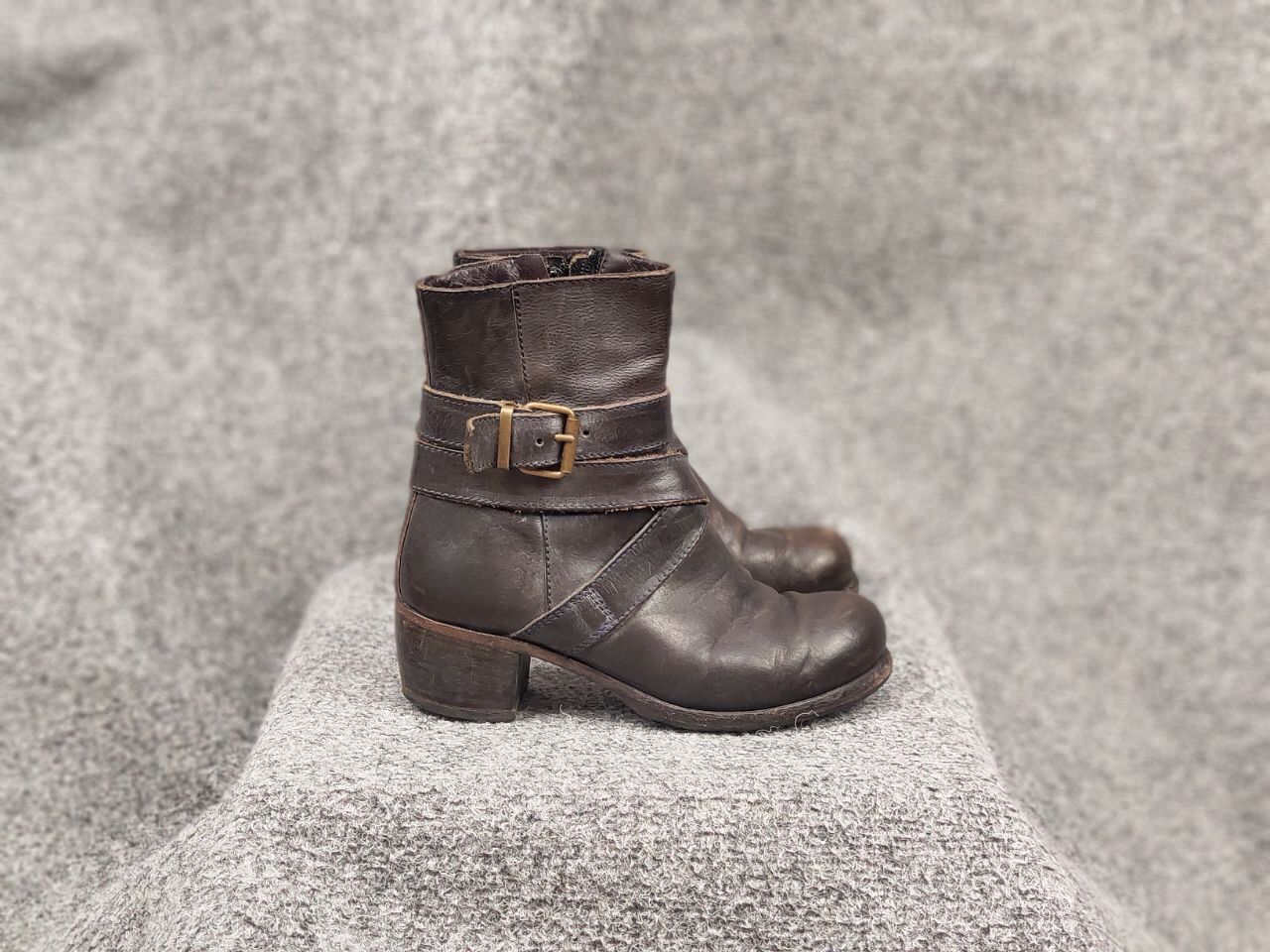 MoMA Moma Handmade Leather Shoes Buckle Wide Width Ankle Boots Size US 5 / IT 35 - 5 Thumbnail