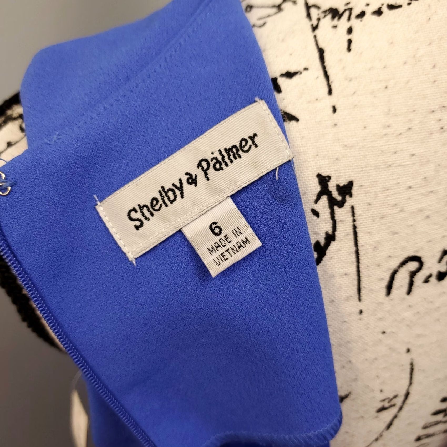 Vintage Shelby & Palmer Wrap Dress Women 6 Blue Round Neck Asymmetric Buckle Waist Midi Sleeveless Gifted? Size M / US 6-8 / IT 42-44 - 3 Thumbnail