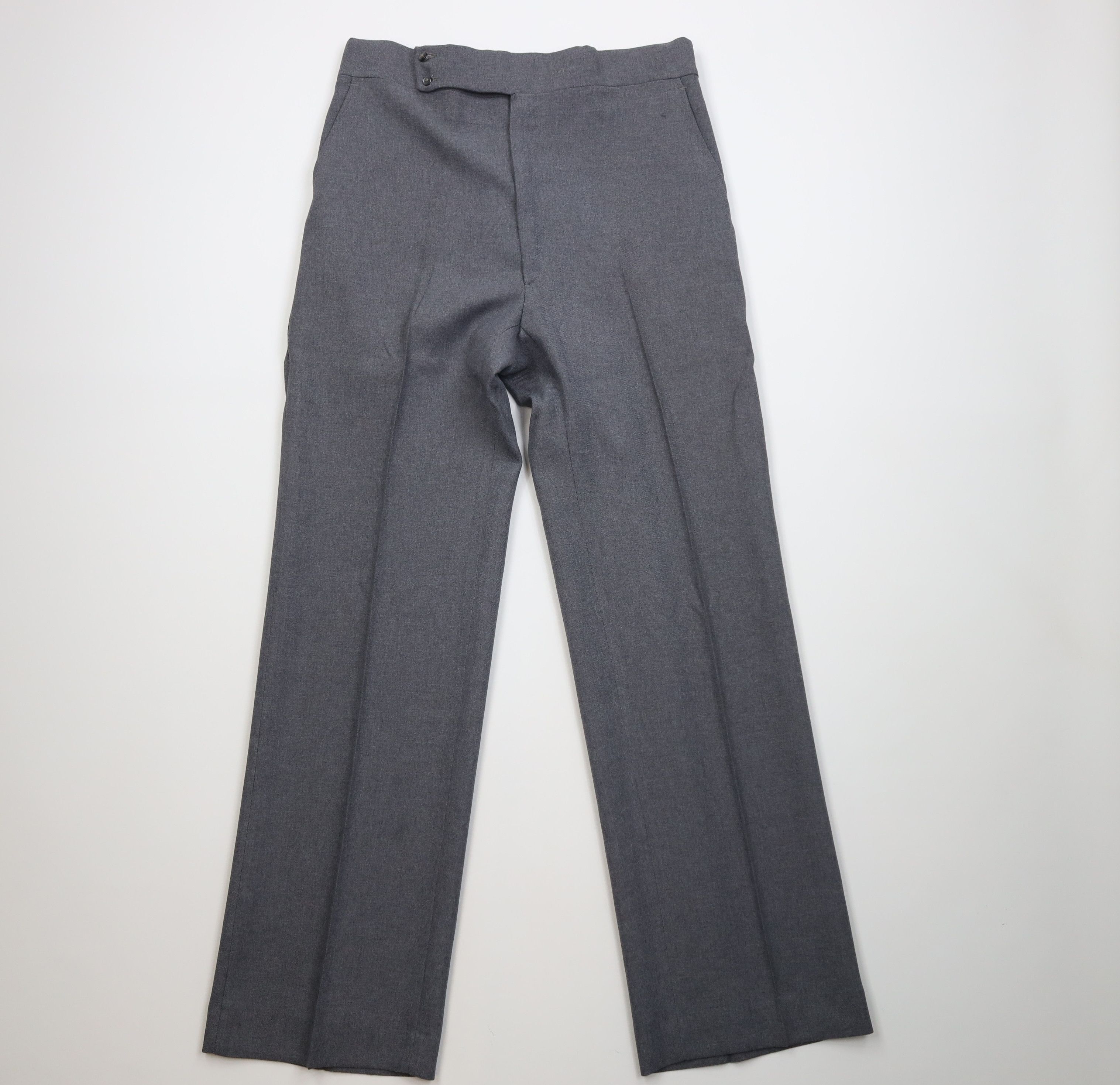 Vintage Vintage 70s Streetwear Bell Bottoms Chino Pants Gray USA Size US 34 / EU 50 - 1 Thumbnail