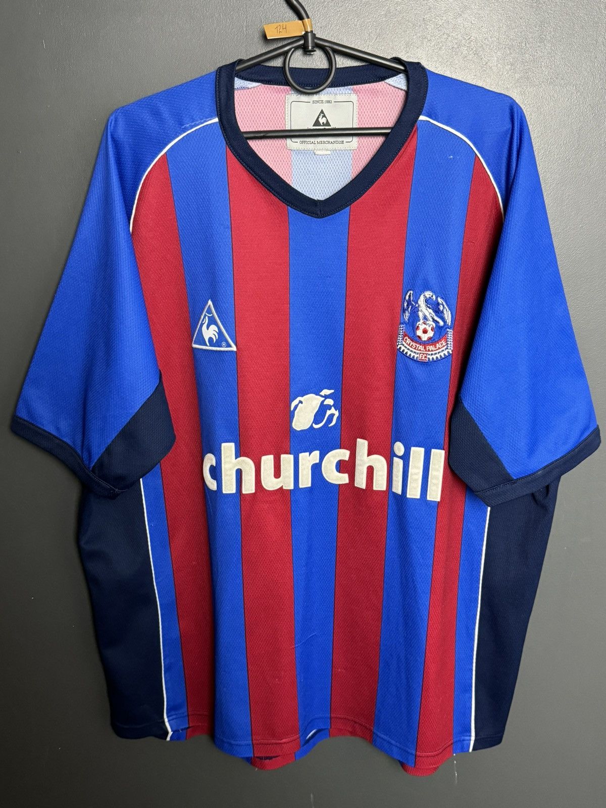 Le Coq Sportif Crystal Palace 02/03 Home Football Jersey Size US XXL / EU 58 / 5 - 1 Thumbnail
