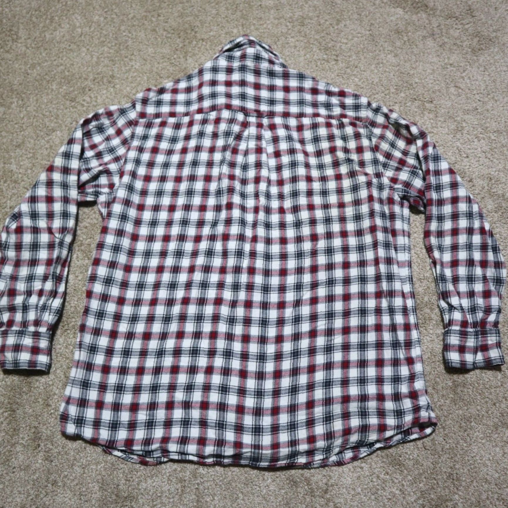 Chaps Chaps Shirt Button-Up Plaid Long Sleeve Adult L Red Cotton Flannel Mens Size US L / EU 52-54 / 3 - 8 Thumbnail