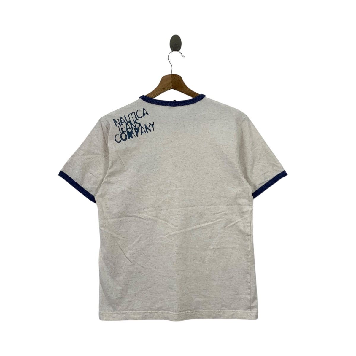 Nautica × Vintage Vintage Nautica Jeans Sailing Ringer Tee Shirt Size US S / EU 44-46 / 1 - 4 Thumbnail