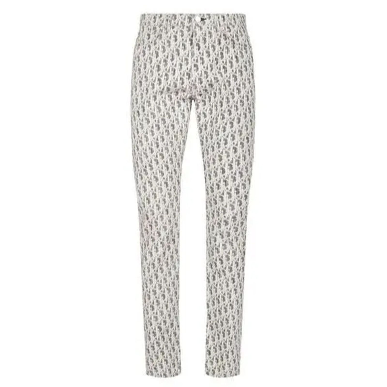 Dior Dior Oblique Monogram Logo Slim 17.5 Jeans Grey Black Denim Size US 32 / EU 48 - 1 Thumbnail