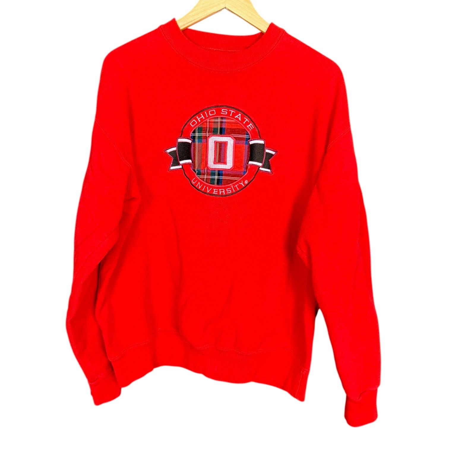 Jansport Vintage 90s Ohio State Plaid Logo Jansport Red Sweatshirt L Size L / US 10 / IT 46 - 1 Thumbnail