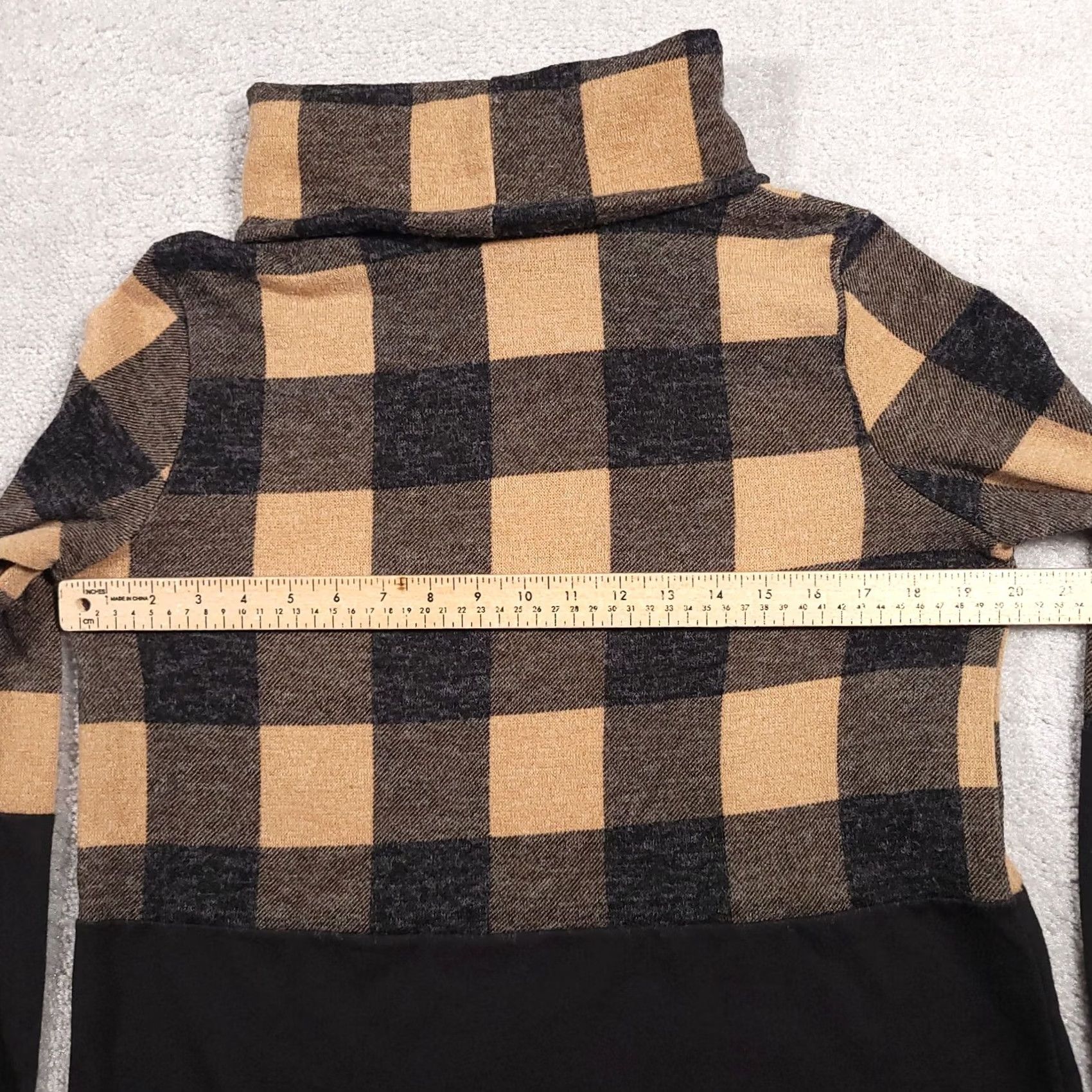 Vintage VINTAGE Haptics By Holly Harper Turtleneck Sweater Women's Small Brown Plaid Size S / US 4 / IT 40 - 6 Thumbnail