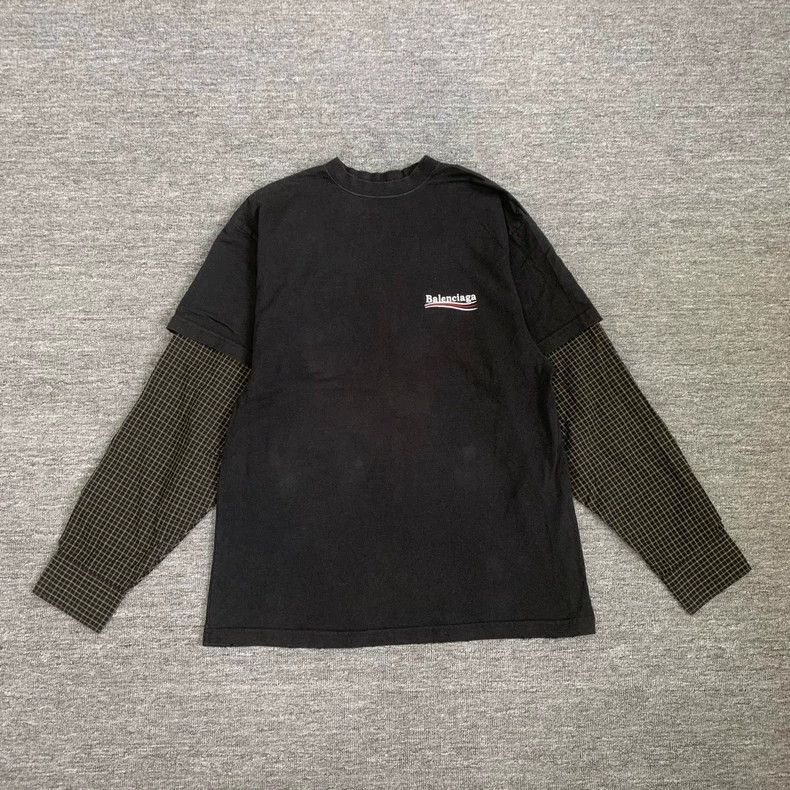 Balenciaga Black Coke Layered Long Sleeve