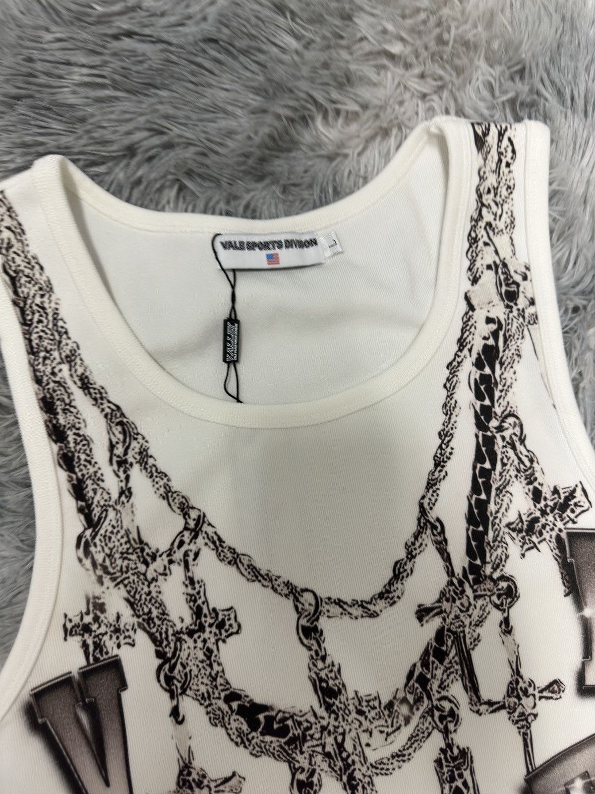 Vale Vale Forever Chain Tank Top White Size US L / EU 52-54 / 3 - 3 Thumbnail