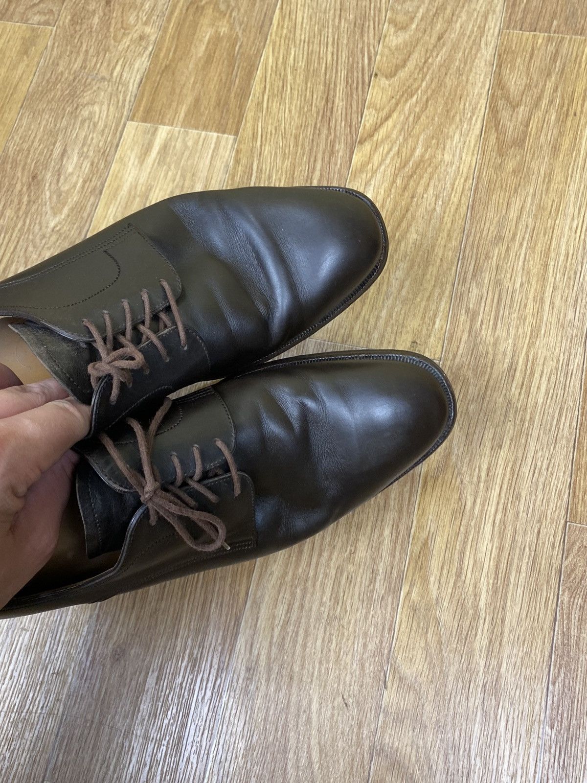 Bally Bally Brown Leather Swiss Made Derby Shoes Size US 10 / EU 43 - 10 Thumbnail