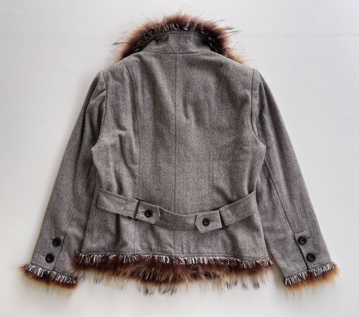 Japanese Brand Vintage St.Almeida Real Rabbit Fur Raccoon Luxury Coat Size M / US 6-8 / IT 42-44 - 7 Thumbnail