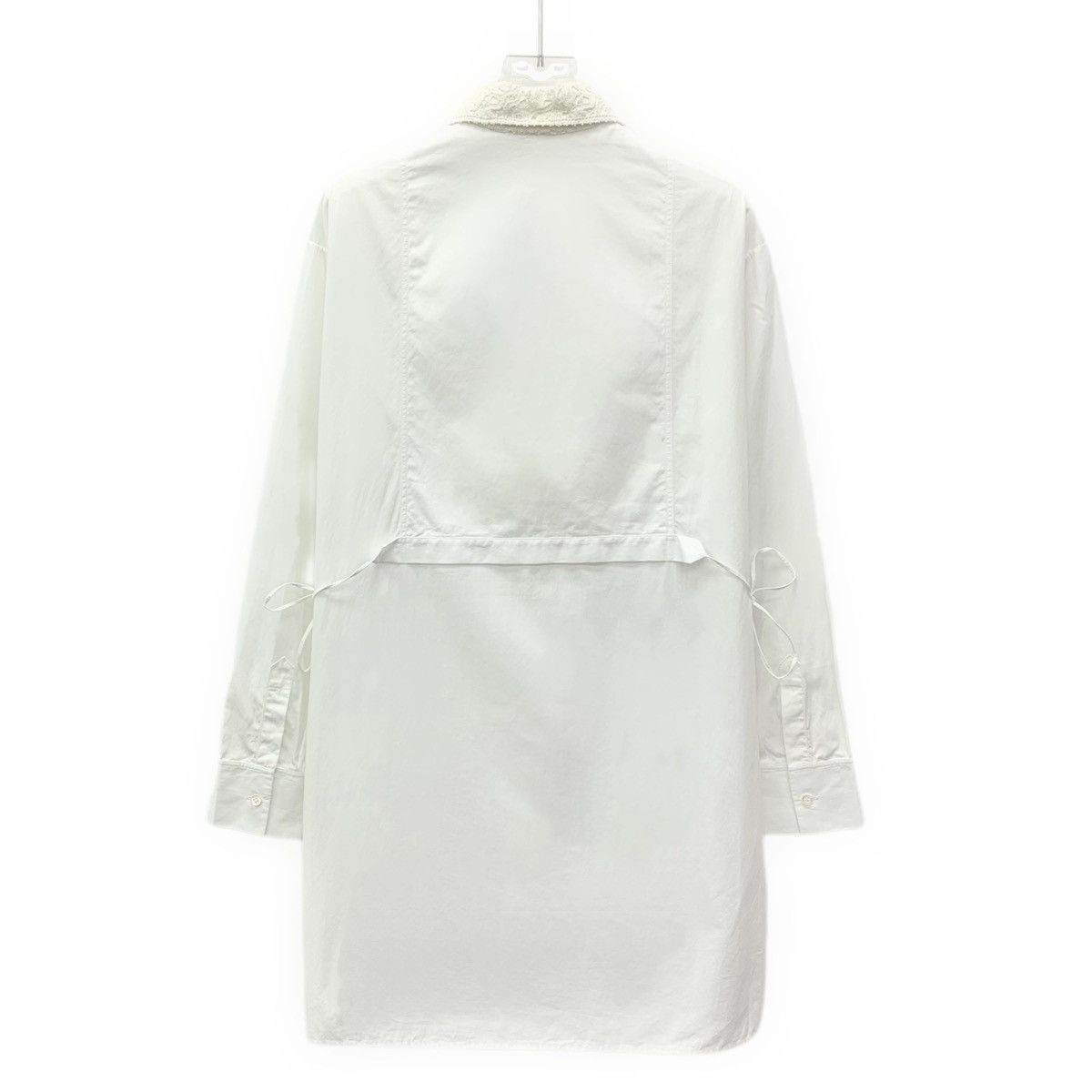 Dior Dior White Lace Long-Sleeved Shirt-style Dress Size XXS / US 00 / IT 34 - 2 Thumbnail