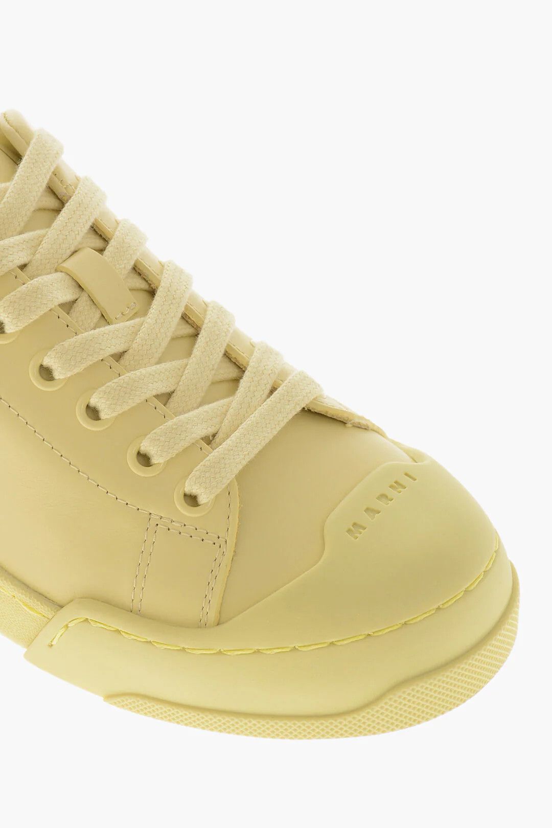 Marni og1mm0326 Leather Low-Top Sneakers in Yellow Size US 6 / IT 36 - 2 Thumbnail