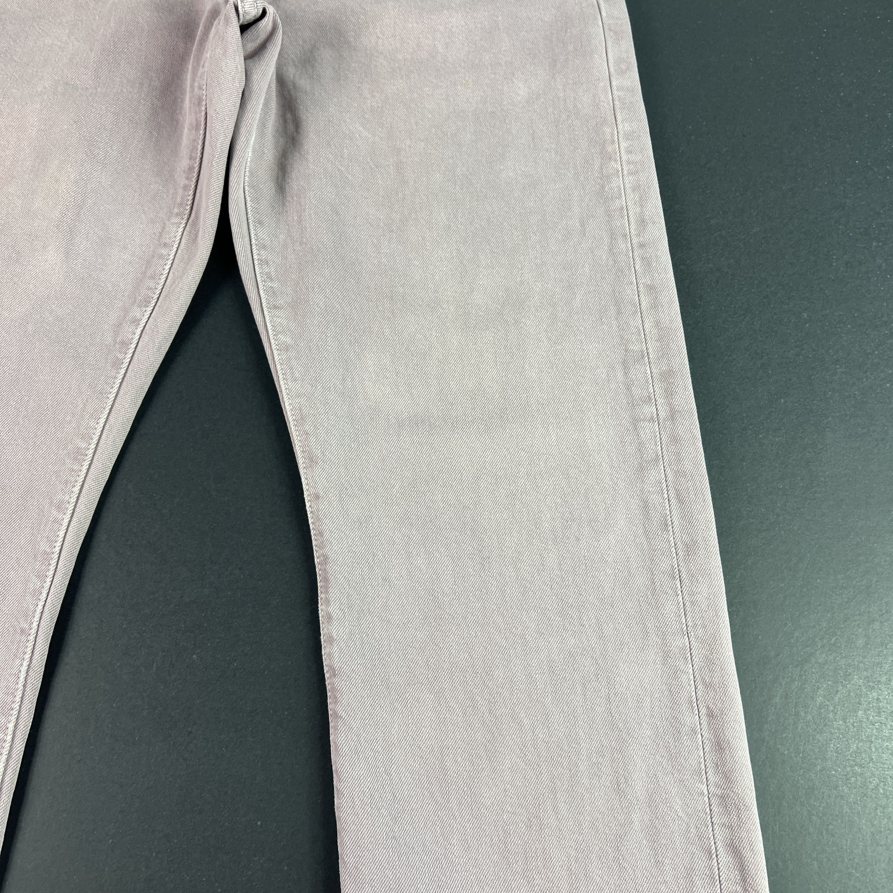 Levi's Y2K Levis Jeans Mid Rise Ankle Straight Purple Raw Hem Denim Size 29" - 4 Thumbnail