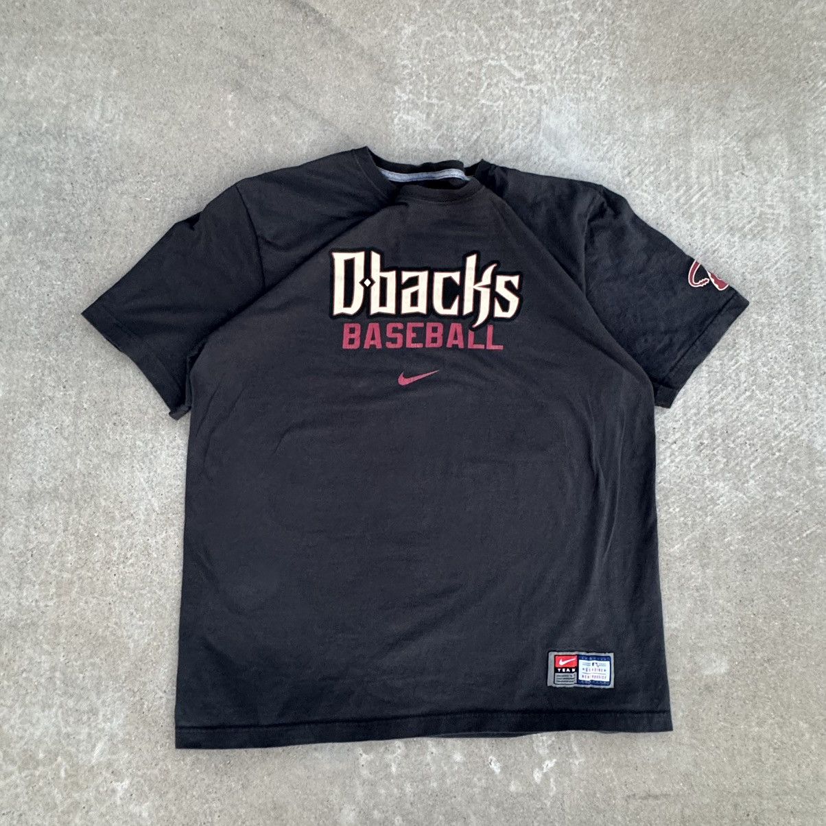 Nike × Vintage Vintage Y2K Grey AZ DBacks Nike Center Swoosh Graphic Tee XL Size US XL / EU 56 / 4 - 1 Thumbnail