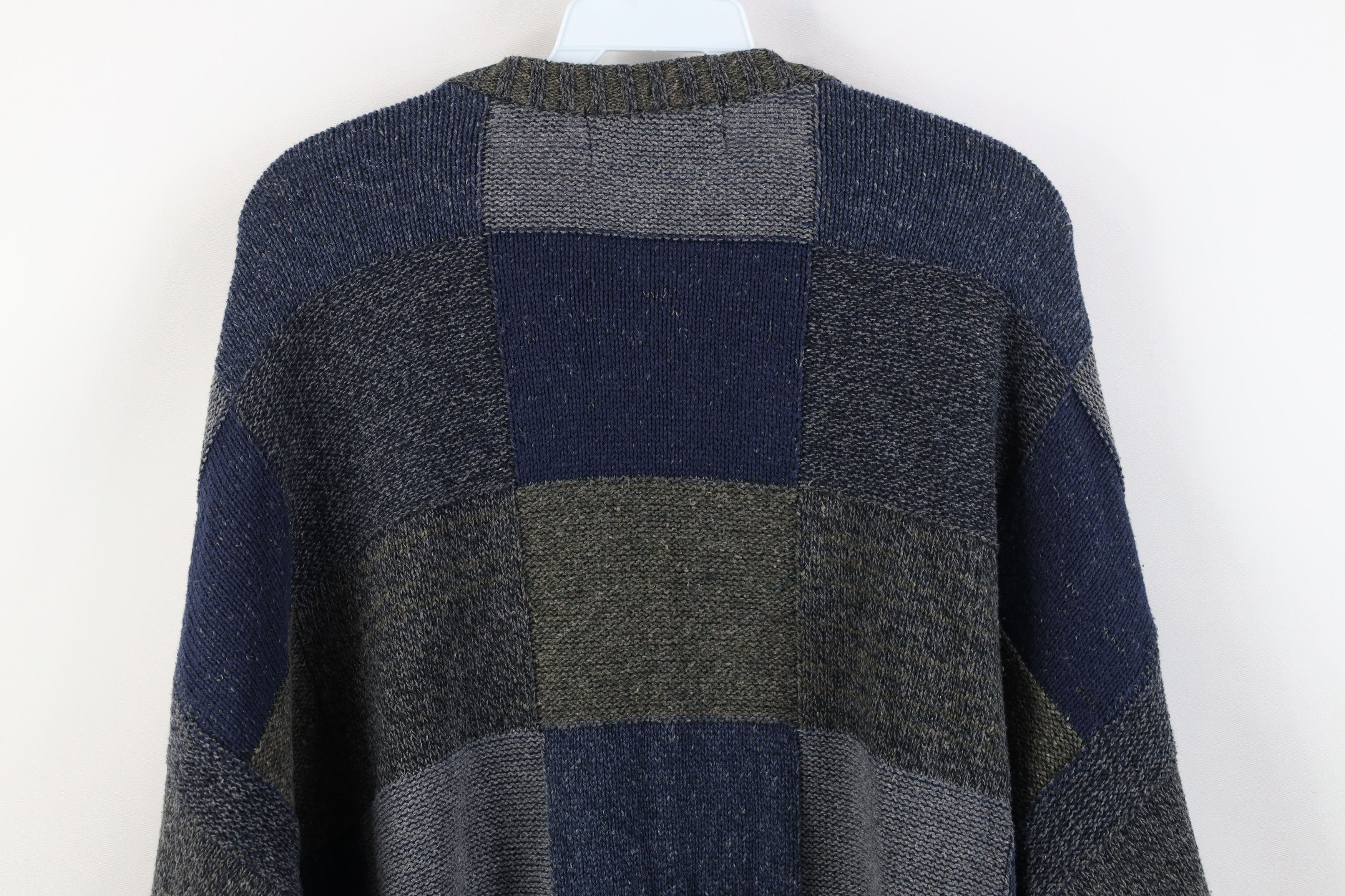 Vintage Vintage 90s Streetwear Patchwork Knit Crewneck Sweater USA Size US XL / EU 56 / 4 - 8 Thumbnail