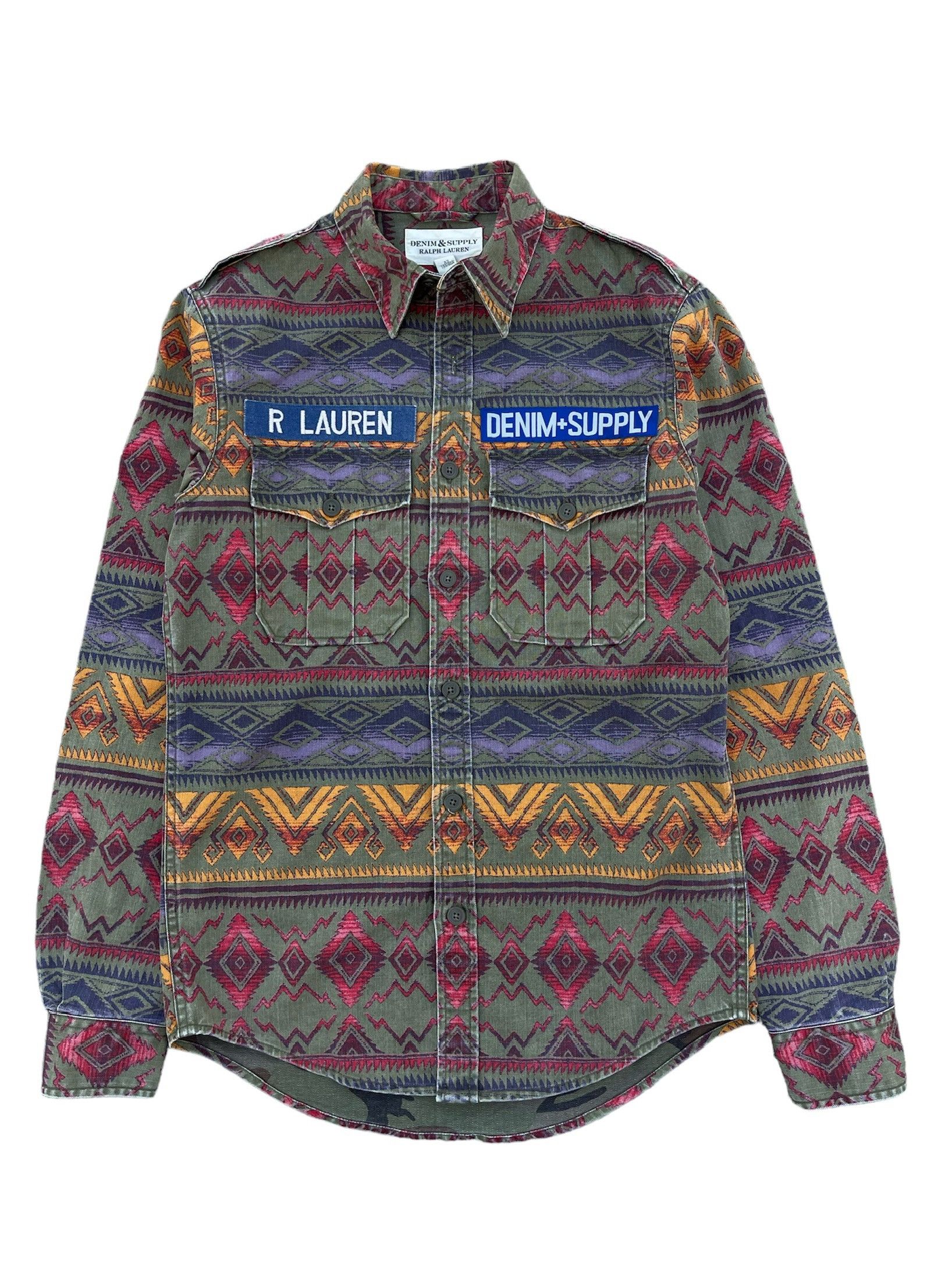 Aztech Mountain × Denim & Supply Ralph Lauren Long Sleeve Native Navajo Aztech KDot Flannel Shirt Size US XS / EU 42 / 0 - 1 Thumbnail