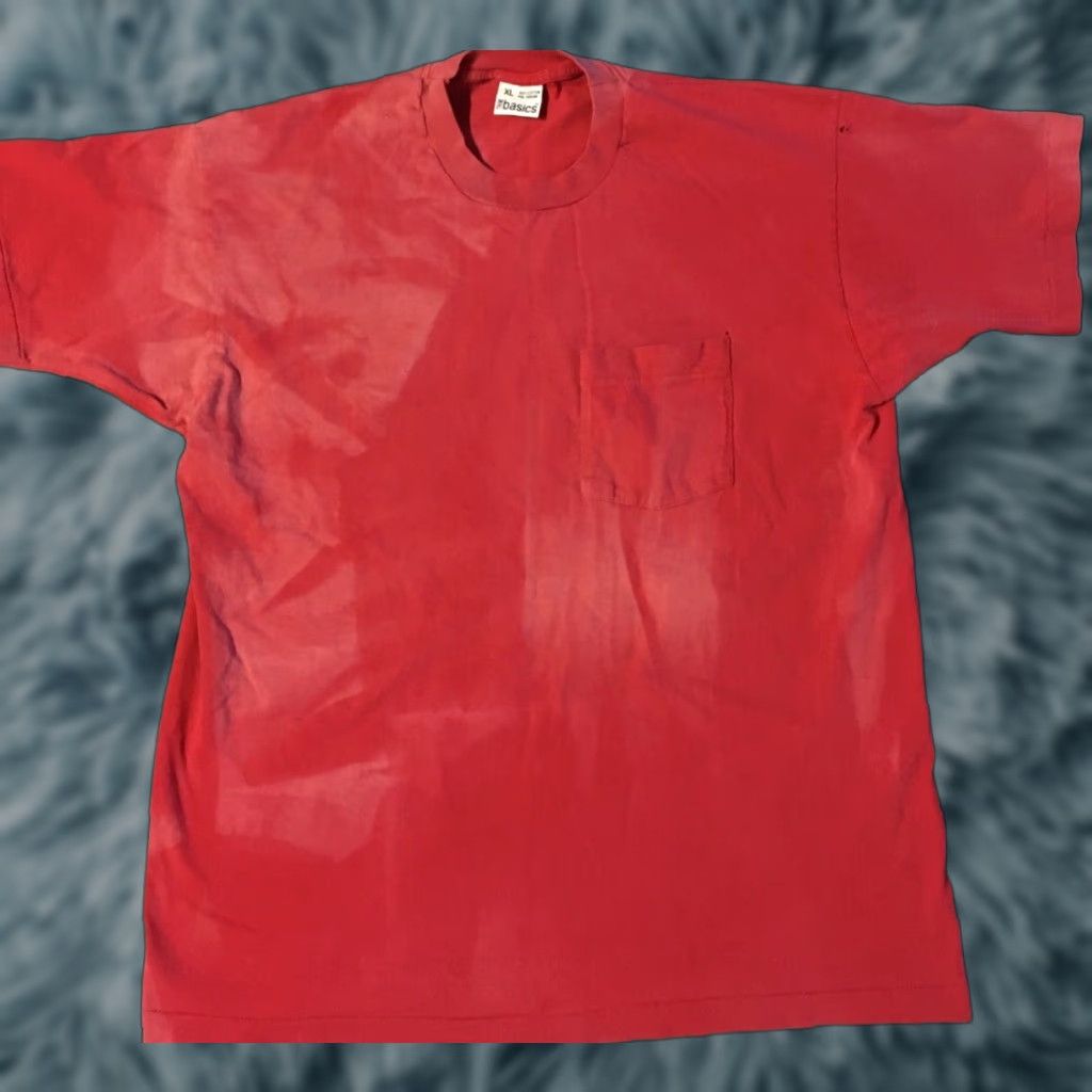 Vintage VINTAGE 90s Faded Distressed Shirt XL USA Single Stitch Grunge Surf Punk Skate Trend Basics Shirt Mens Red Pocket T-Shirt USA Grunge 90s XL Mens Size US XL / EU 56 / 4 - 1 Thumbnail