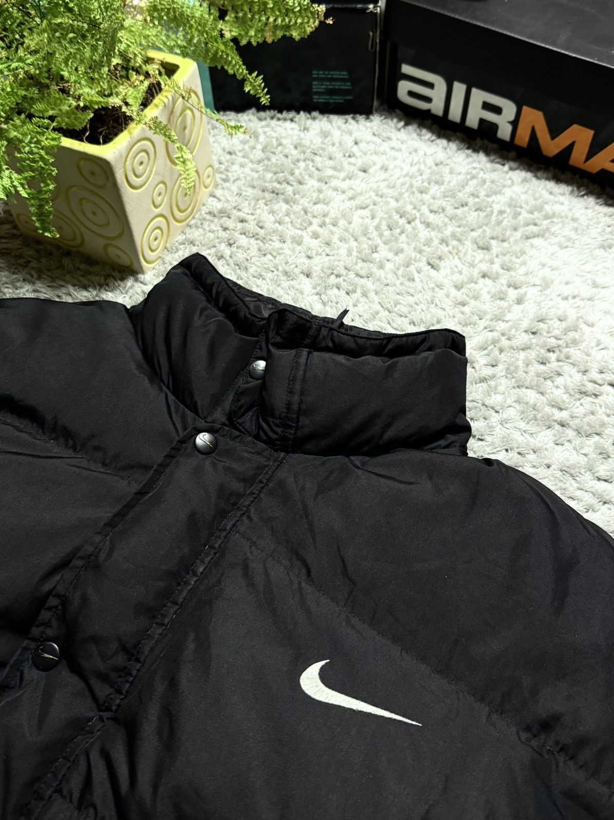 Nike 90s Nike Puffer Vintage Jacket Rare Big Logo Swoosh Size US L / EU 52-54 / 3 - 8 Thumbnail