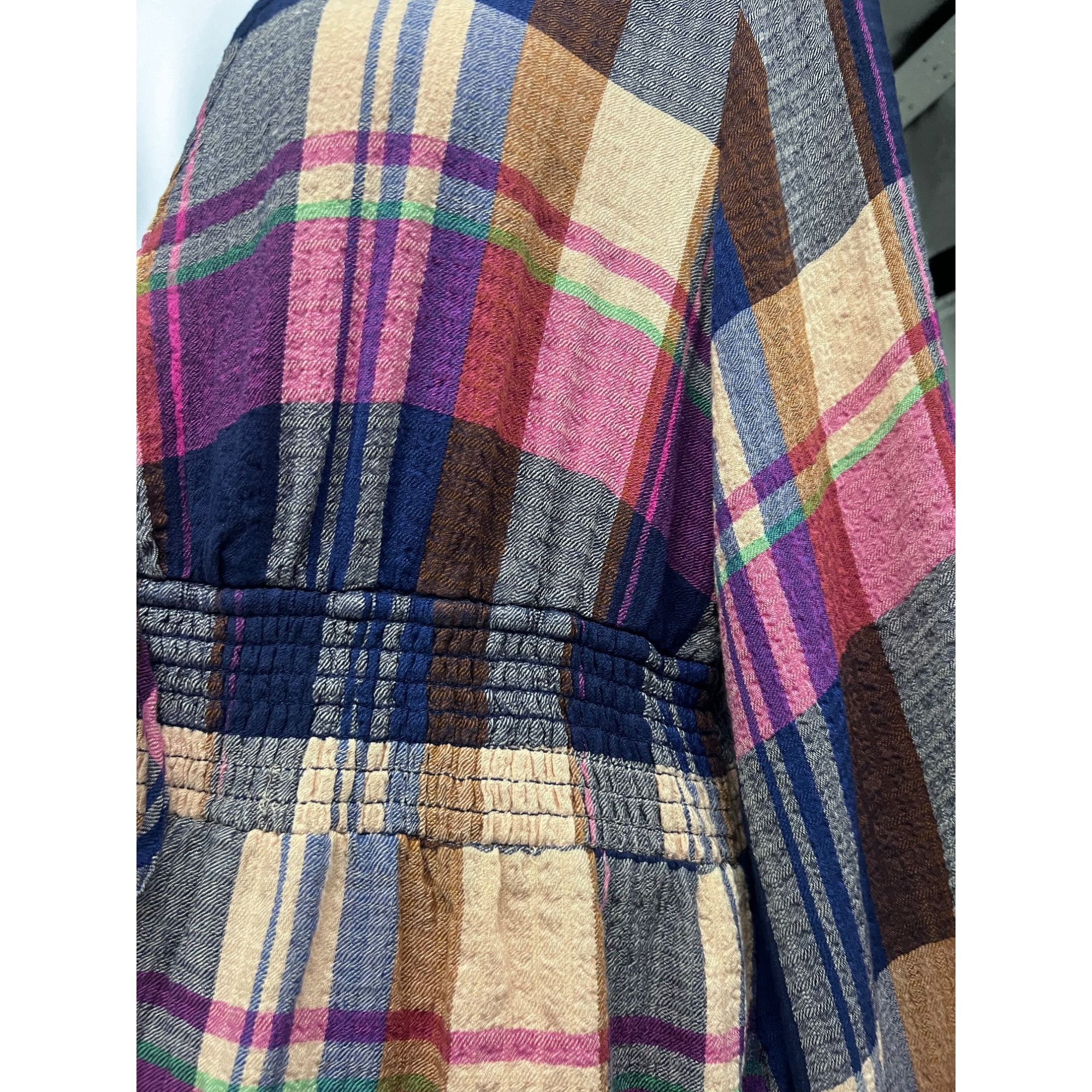 Anthropologie Anthropologie Pilcro The Rory Puff Sleeve Smocked V-Neck Pla Size XL / US 12-14 / IT 48-50 - 7 Thumbnail