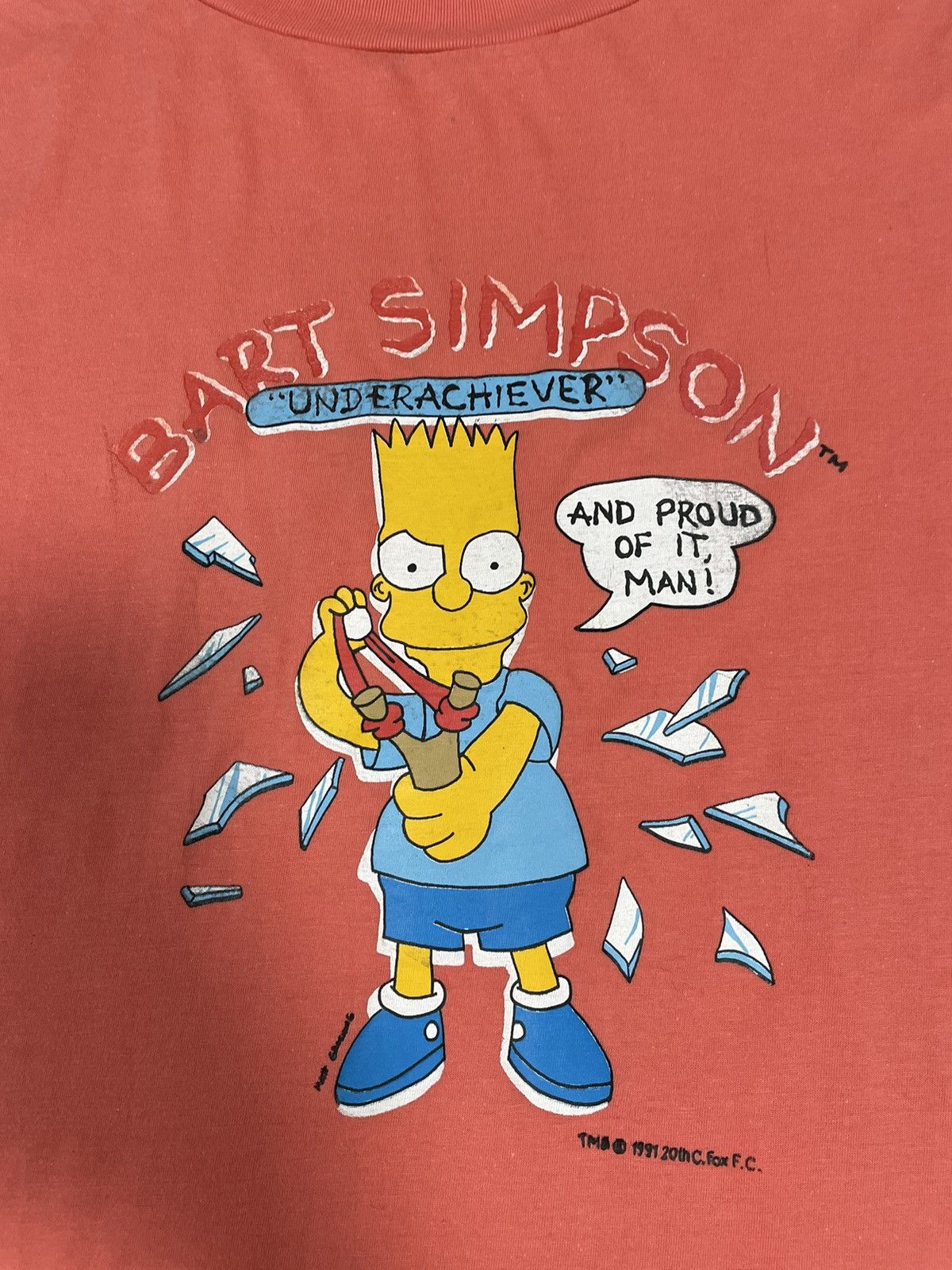 The Simpsons × Vintage RARE OG The Simpsons 1991 Bart Simpson White Promo Tee Size US L / EU 52-54 / 3 - 7 Thumbnail