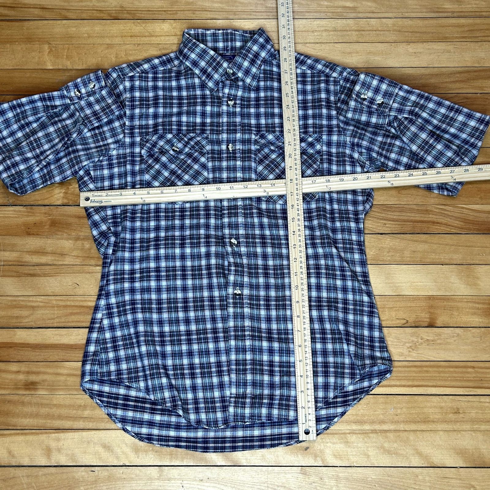 Vintage Vintage Plain Pockets Flannel Button Up Large Size US L / EU 52-54 / 3 - 3 Thumbnail