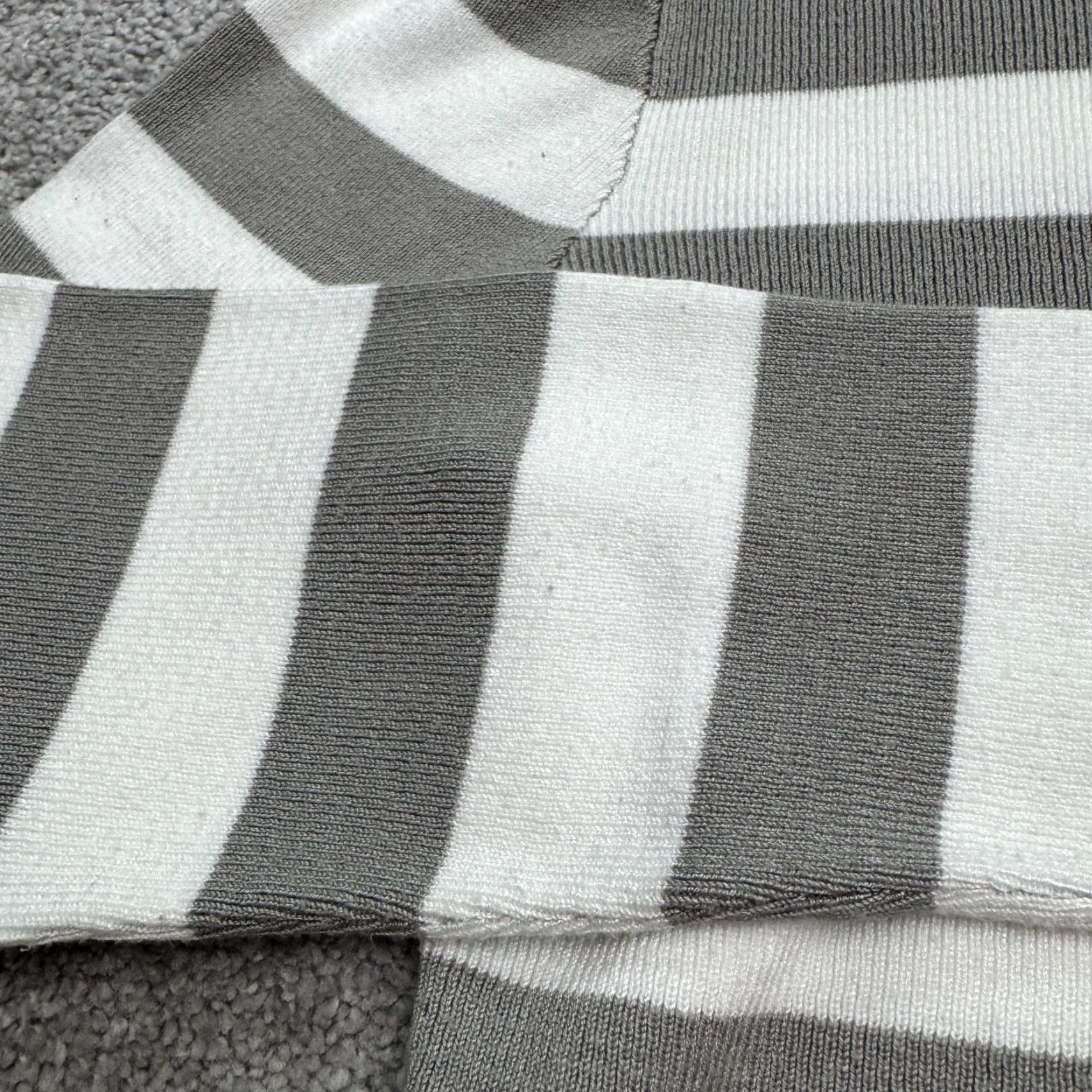 Vintage Aster Sweater Shirt Womens M Gray Striped Crew Neck Casual Pullover Knit Logo Vintage No Size M / US 6-8 / IT 42-44 - 5 Thumbnail