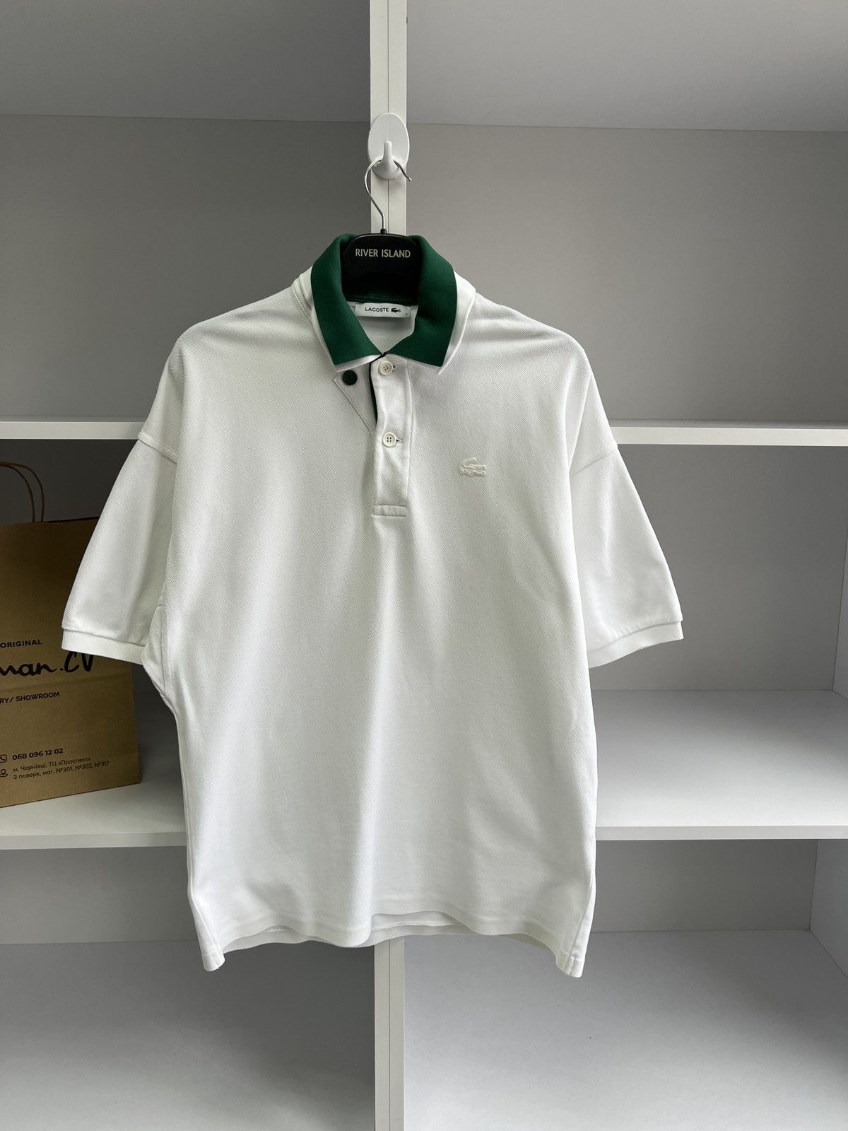 Lacoste × Vintage Vintage Lacoste White Streetwear Polo T-Shirt Size US L / EU 52-54 / 3 - 4 Thumbnail