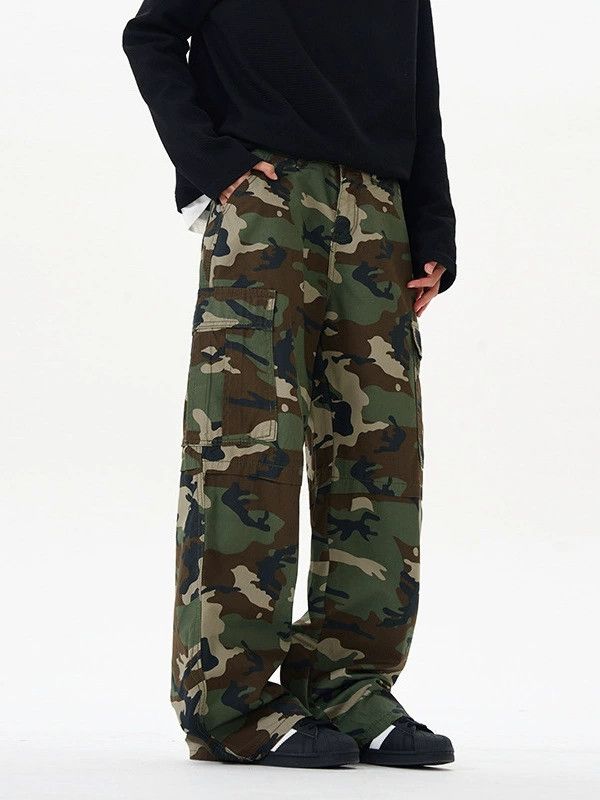 Japanese Brand × Jean American retro loose casual camouflage cargo trousers Size US 32 / EU 48 - 3 Thumbnail