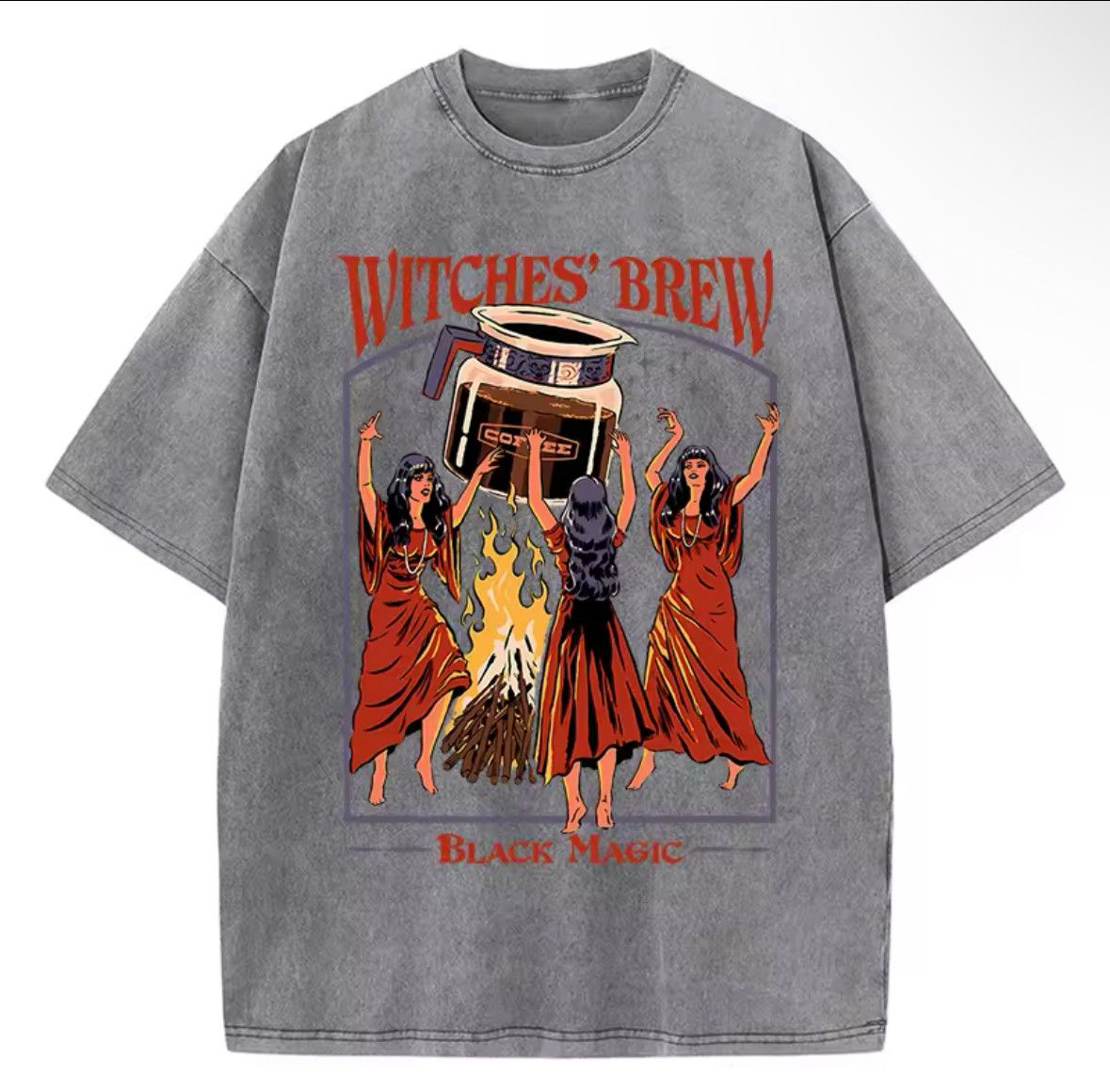Other Vintage Witch Brew Coffee Washed T-Shirt Men Women Tee Size US M / EU 48-50 / 2 - 1 Preview