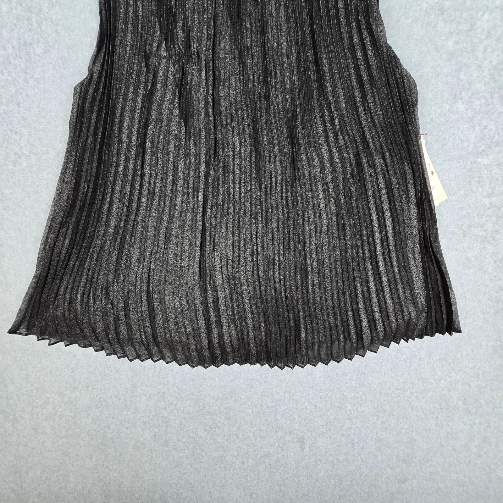 Nanette Lepore Nanette Lepore Medium Blk Sleeveless Accordion Pleat Blouse Size M / US 6-8 / IT 42-44 - 5 Thumbnail