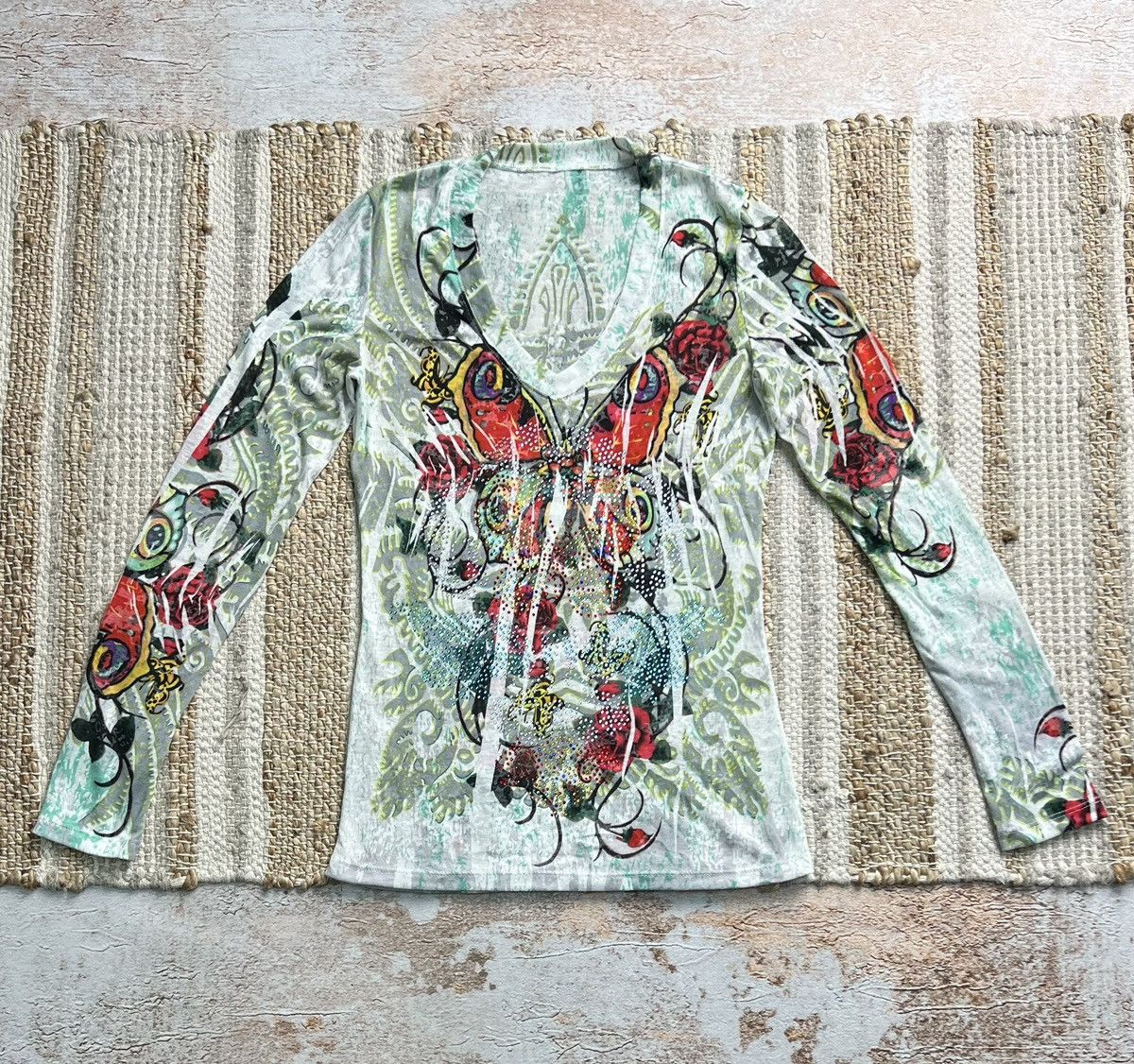 Vintage Vintage printed long sleeve Size US S / EU 44-46 / 1 - 1 Thumbnail