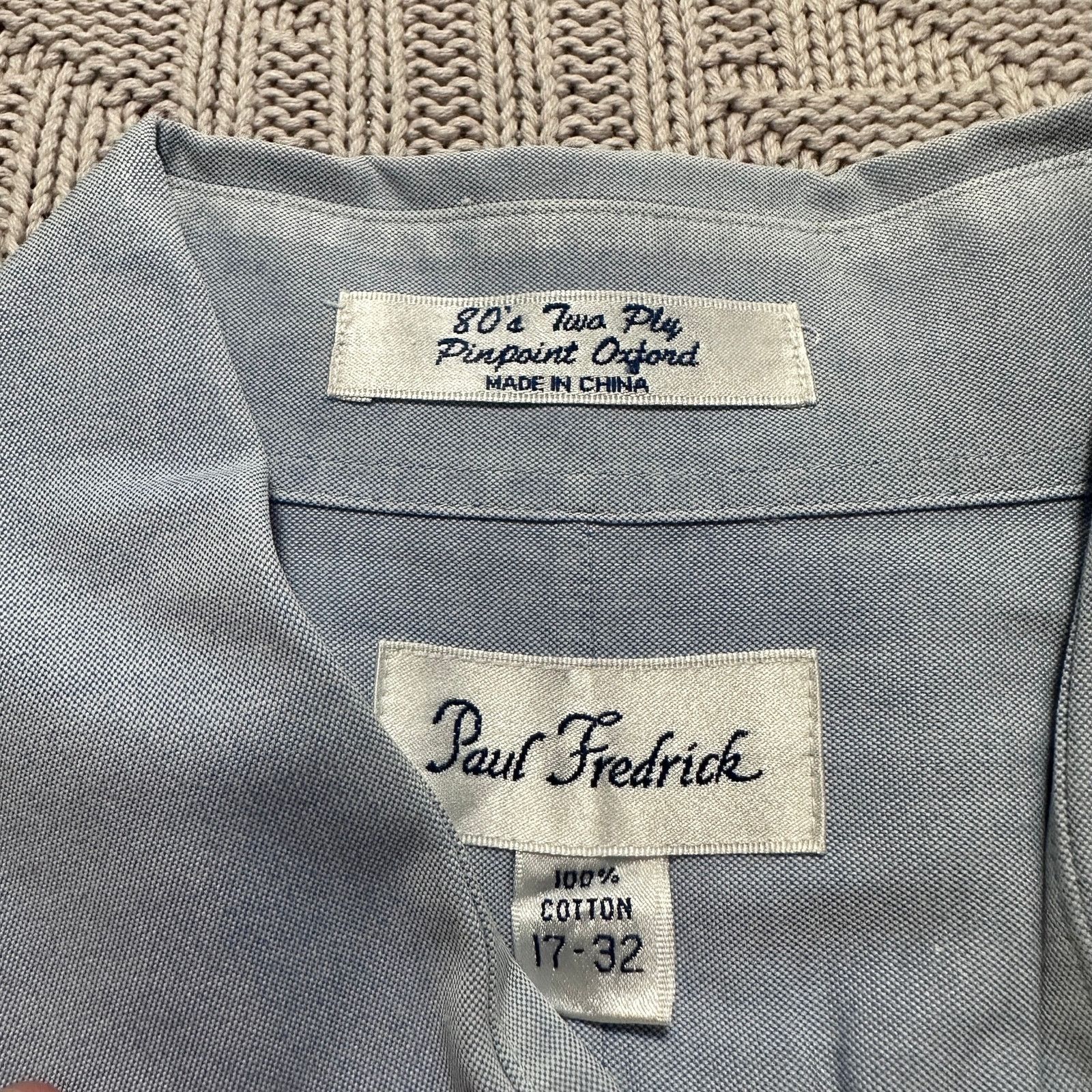 Paul Fredrick Paul Fredrick blue long sleeve button down size 17 Size US XL / EU 56 / 4 - 4 Thumbnail