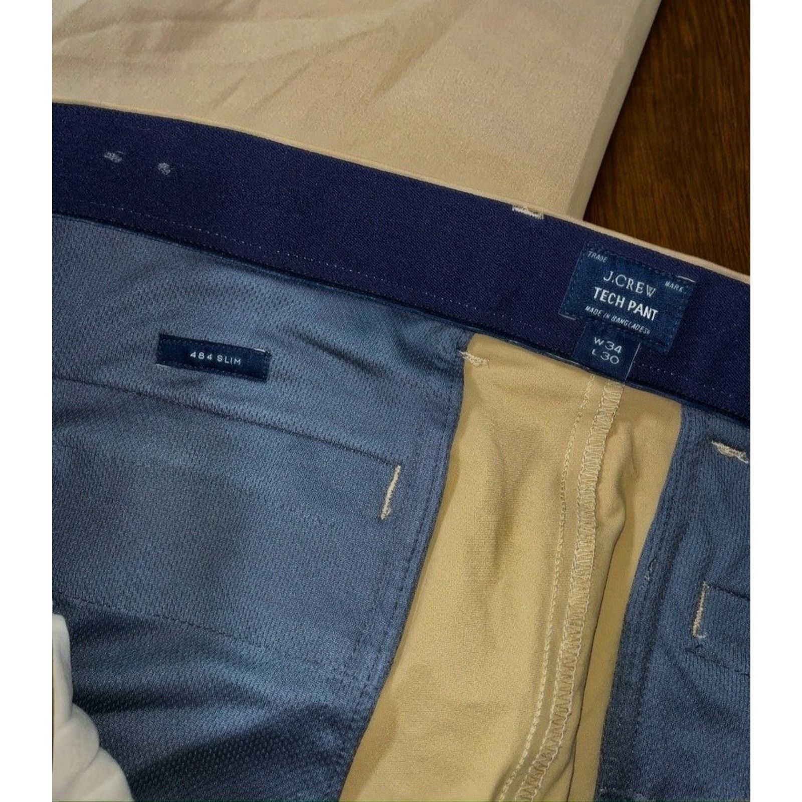 J.Crew J.Crew Tech Pants 34x30 484 Slim Performance Stretch Chino Size US 34 / EU 50 - 7 Thumbnail