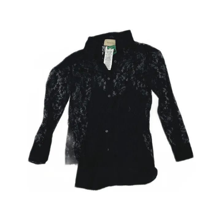 Gucci Gucci SS22 Floral Lace Long Sleeve Shirt-2507 Size M / US 6-8 / IT 42-44 - 8 Thumbnail
