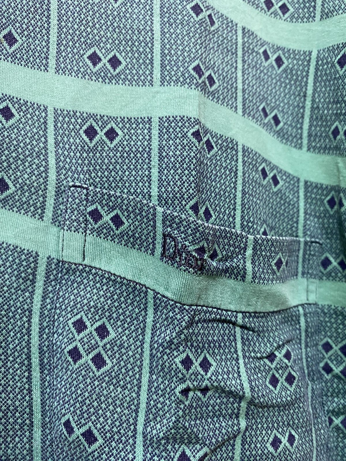 Dior 90s Christian Dior Monsieur Pattern Polo Shirt Size US L / EU 52-54 / 3 - 4 Thumbnail