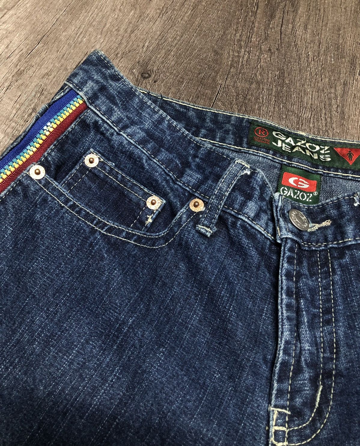 Designer × Hysteric Glamour Vintage Gazoz Jeans Rare Zipper Design Size US 29 - 6 Thumbnail