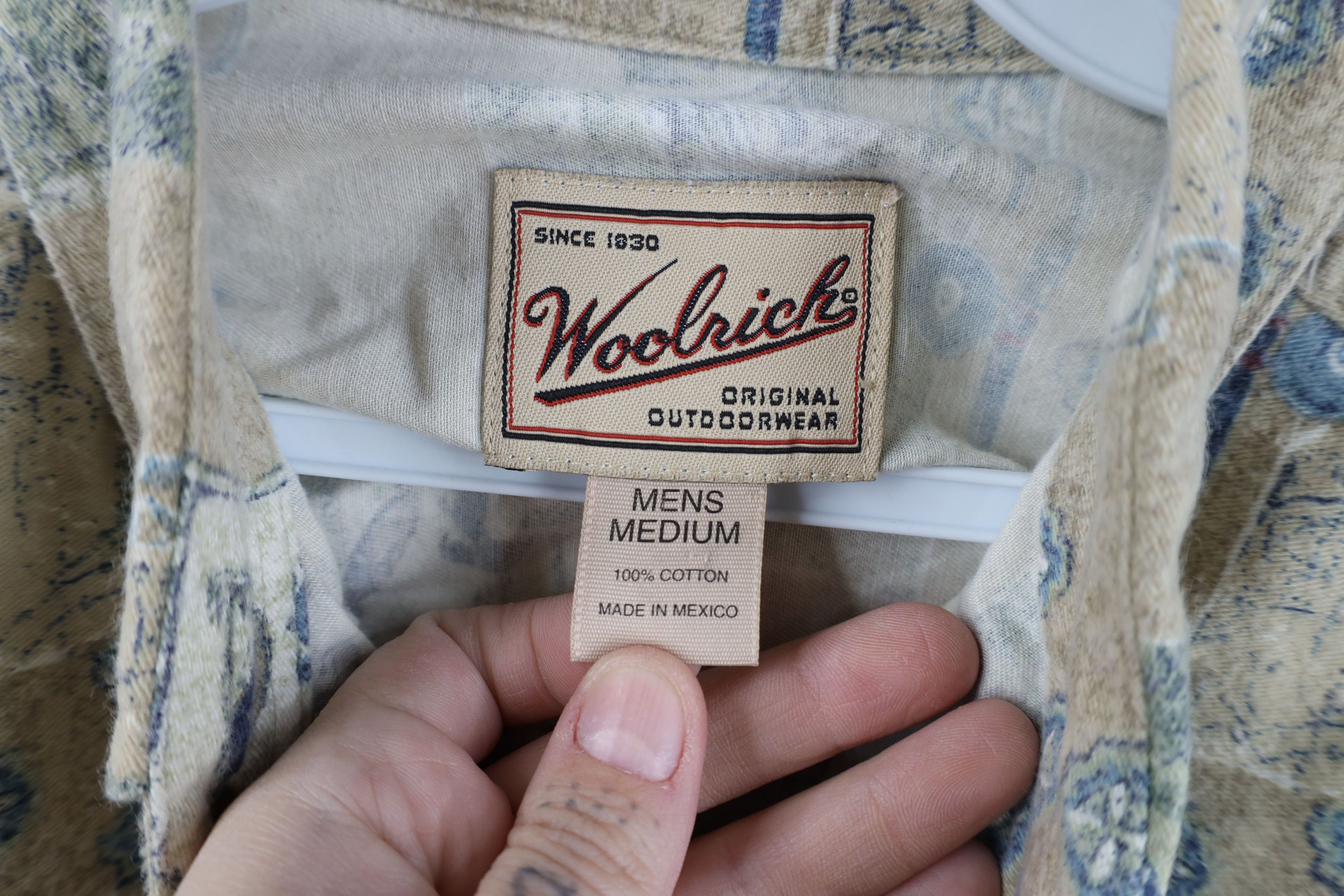 Woolrich Woolen Mills Vintage 90s Woolrich All Over Print Button Down Shirt Size US M / EU 48-50 / 2 - 8 Thumbnail
