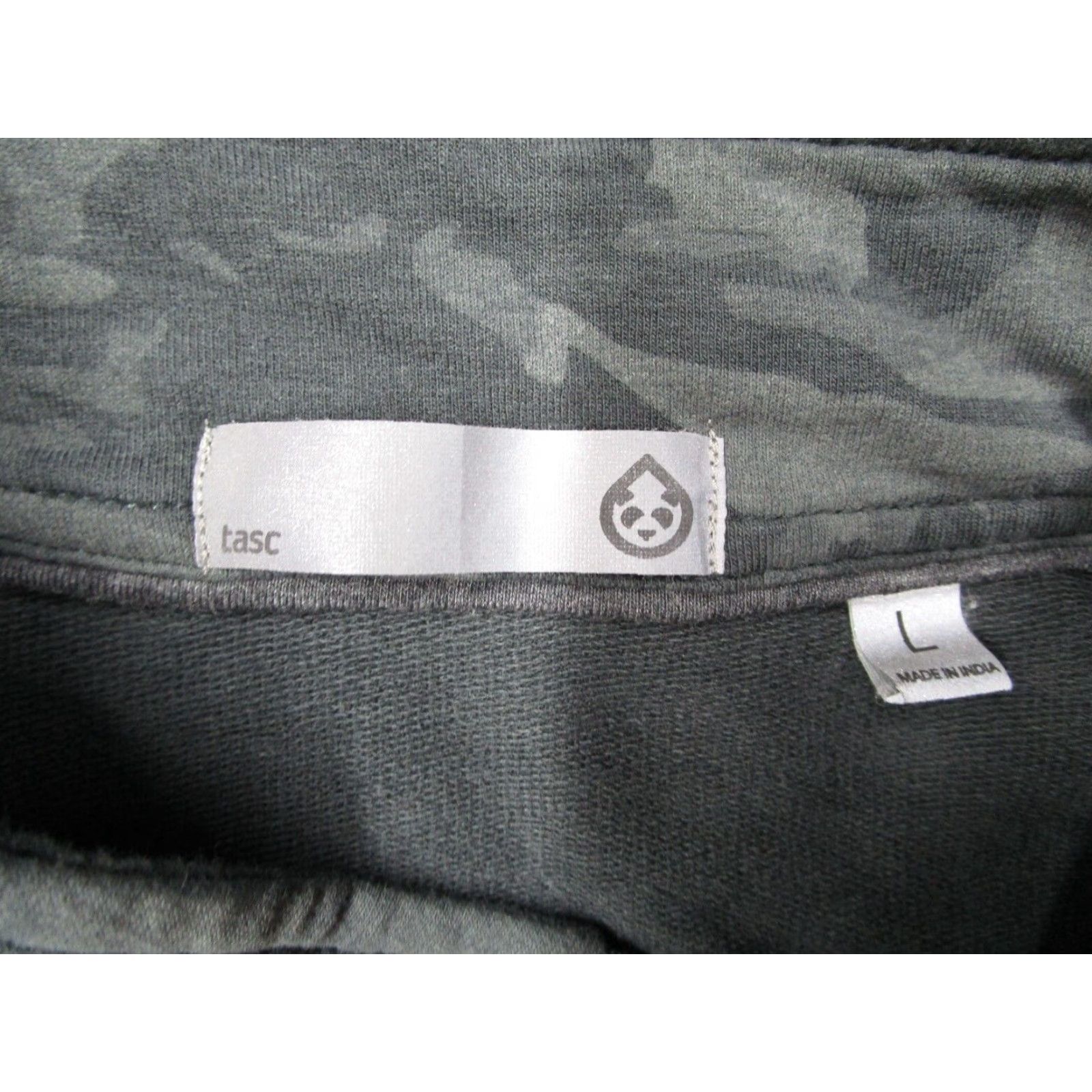 Vintage Tasc Sweater Mens Large Gray Camo Cloud French Terry Quarter Zip Bamboo Blend Size US L / EU 52-54 / 3 - 3 Thumbnail