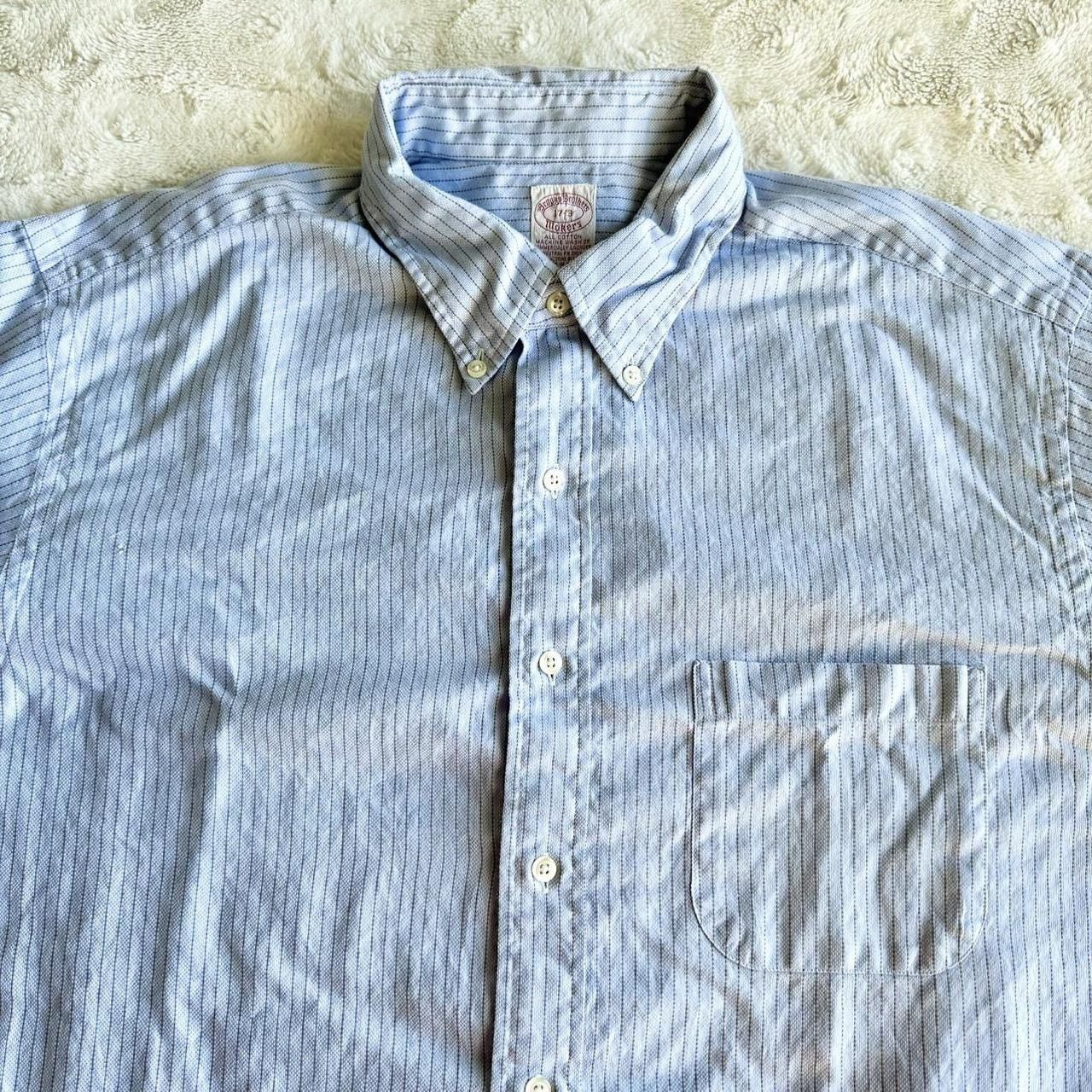 Brooks Brothers Vintage Brooks Brothers Shirt Mens 17-3 Blue Button 90s USA Size US XL / EU 56 / 4 - 4 Thumbnail