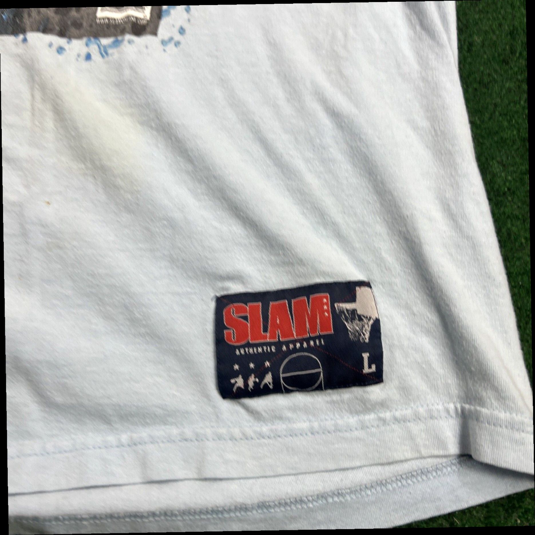 Vintage Carmelo Anthony SLAM Magazine Cover Shirt Vintage Slam Brand ￼Large VERY RARE Size US L / EU 52-54 / 3 - 3 Thumbnail