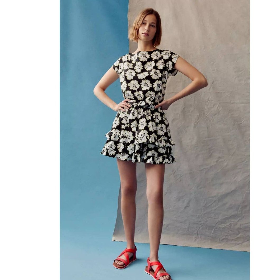 Anthropologie New Peter Som Penelope Mini Floral Cotton Dress $168 MEDIUM Size M / US 6-8 / IT 42-44 - 2 Thumbnail