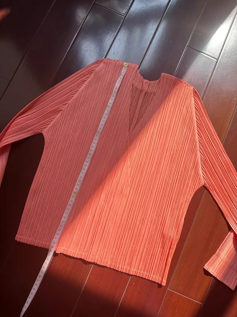 Issey Miyake Issey Miyake size:3 Orange pleated long-sleeved shirt Size XS / US 0-2 / IT 36-38 - 4 Thumbnail