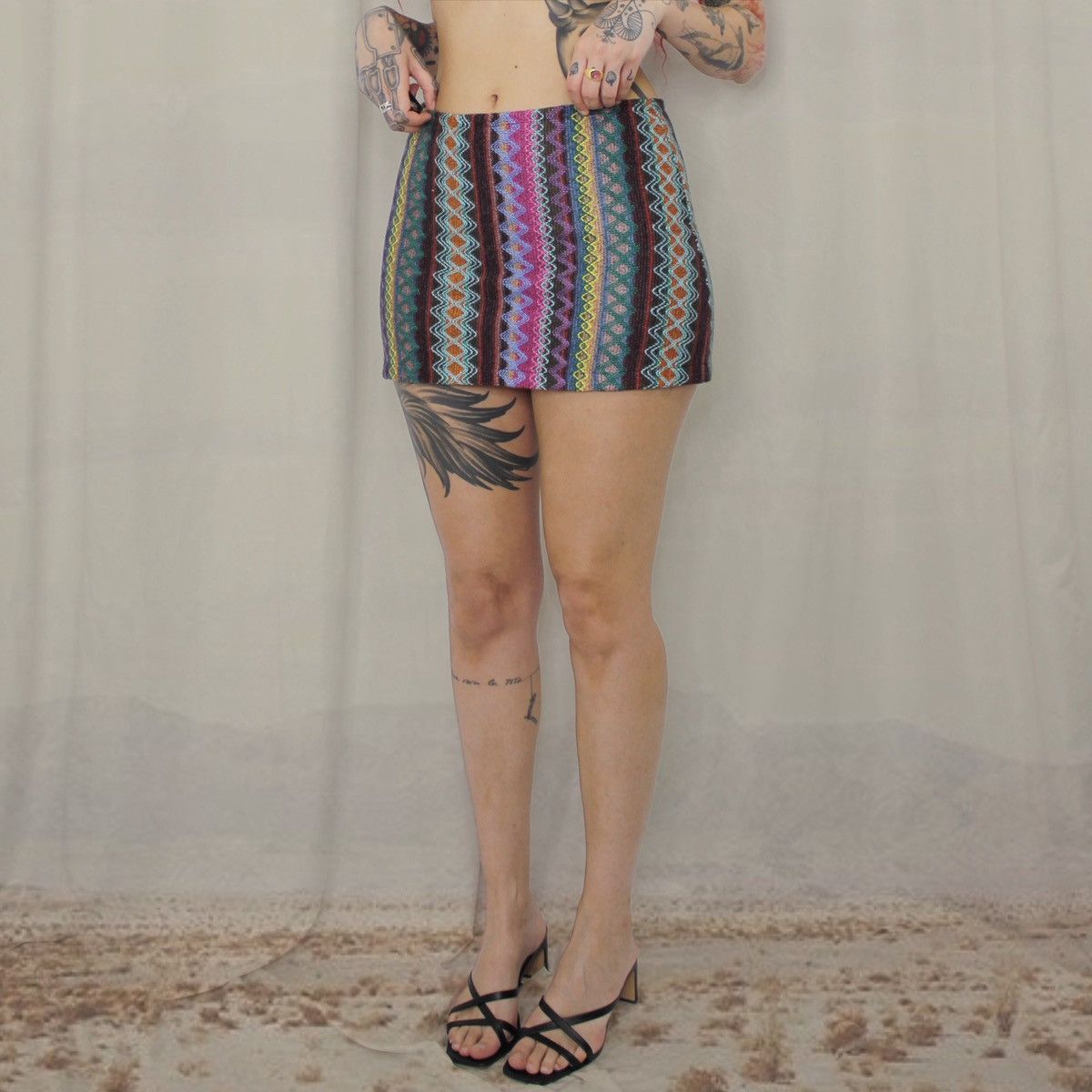 Other 🎏MULTICOLOR STRIPES MINISKIRT🎏 Size 26" / US 2 / IT 38 - 2 Thumbnail
