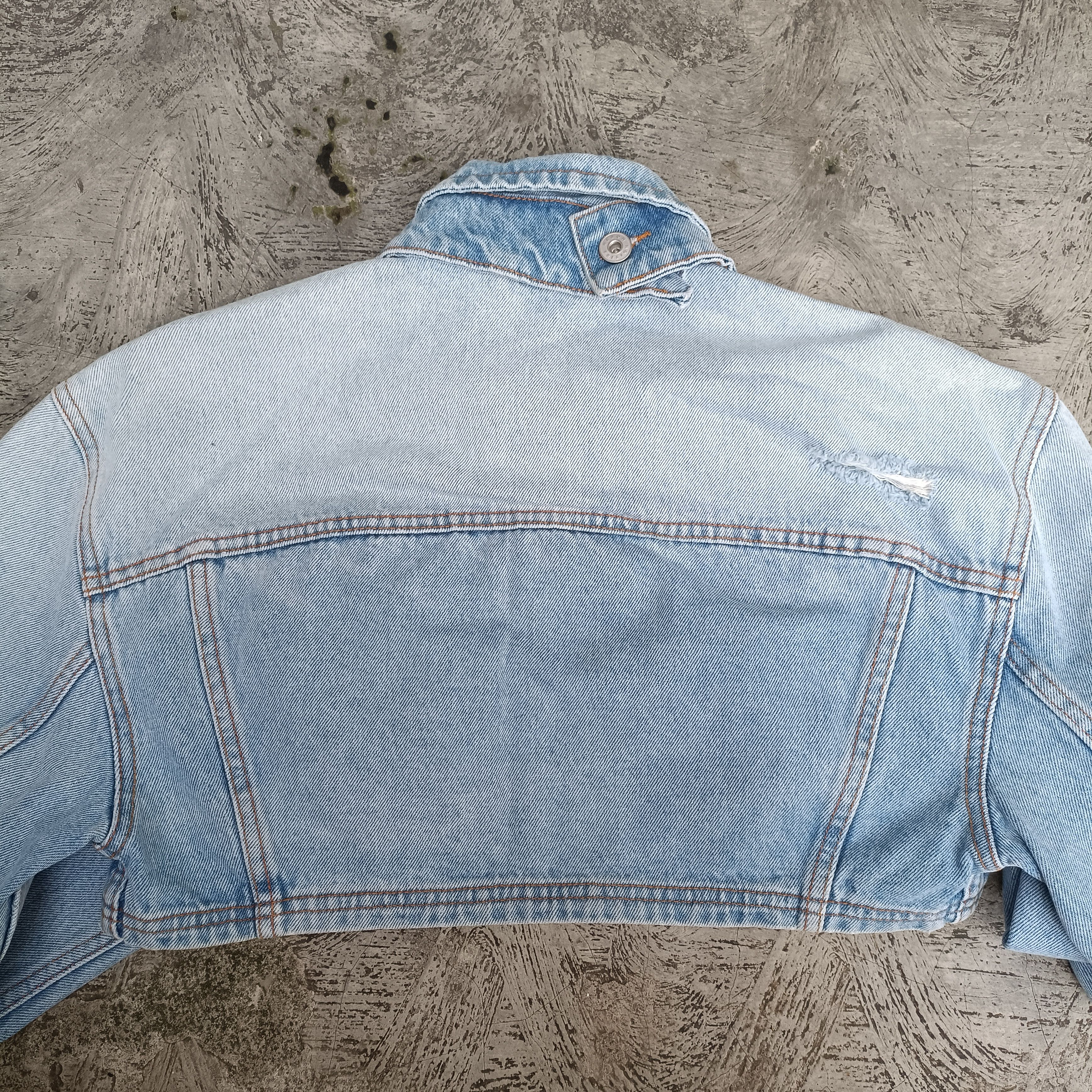 Heron Preston "Natural Disaster" Cropped Denim Jacket Size XS Size XS / US 0-2 / IT 36-38 - 5 Thumbnail