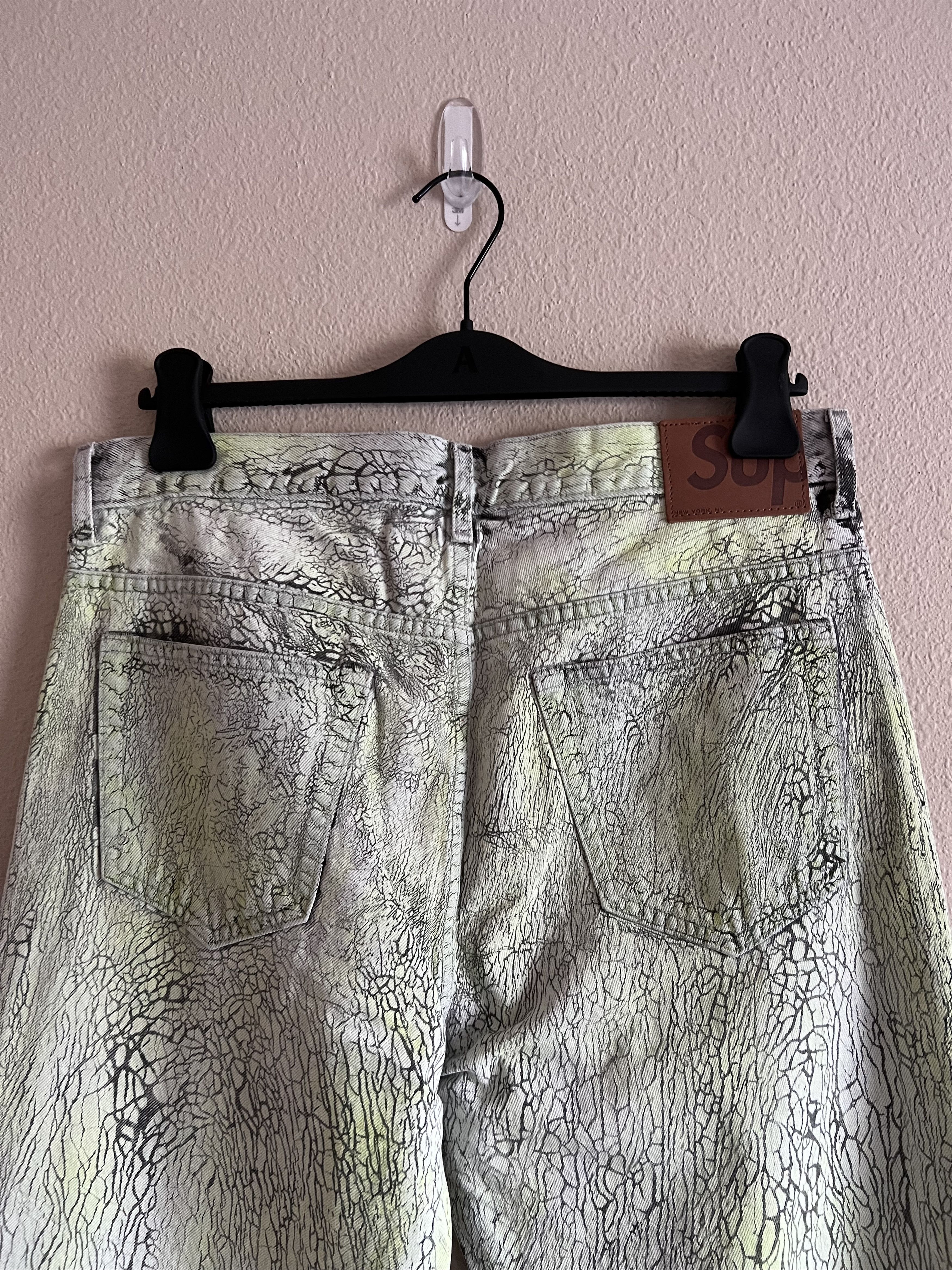 Supreme Supreme Crackle Regular Jeans in Multicolor Green Size US 32 / EU 48 - 6 Thumbnail