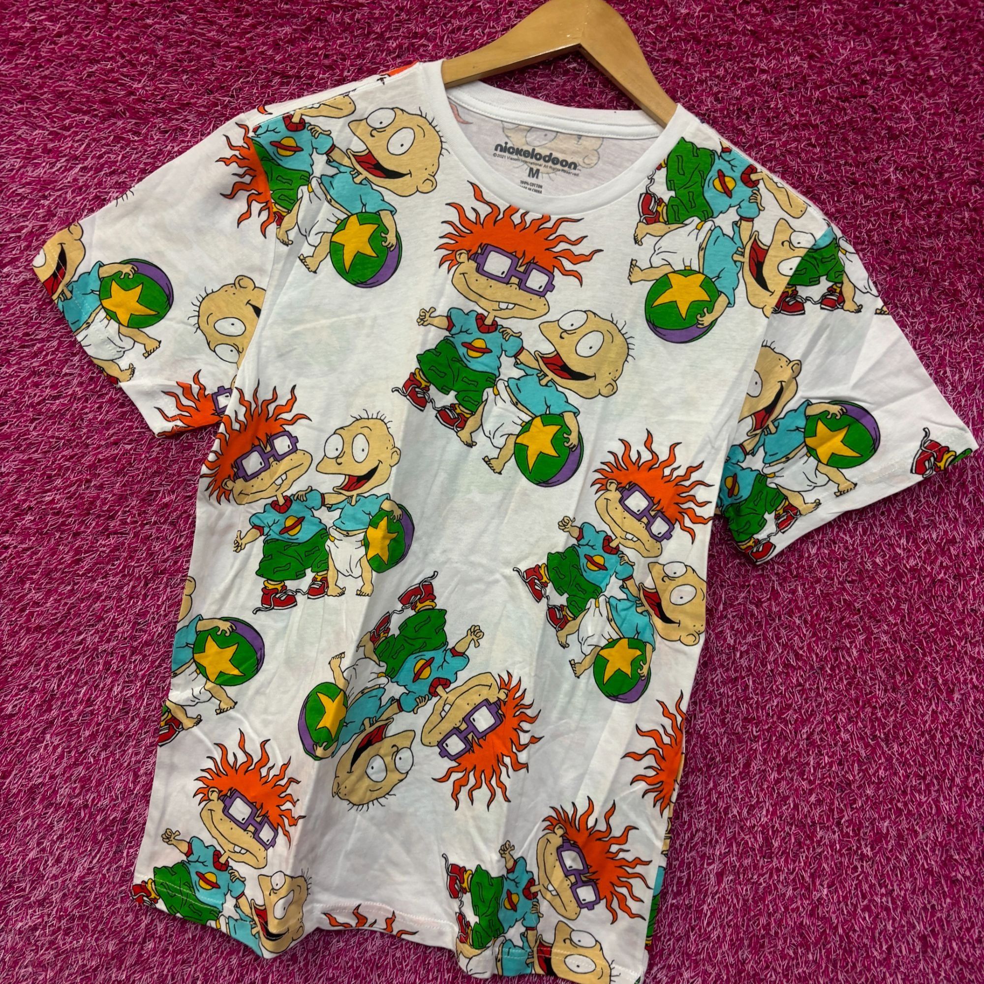 Nickelodeon Rugrats Tommy and Chucky all over print Tshirts size medium Size US M / EU 48-50 / 2 - 3 Thumbnail