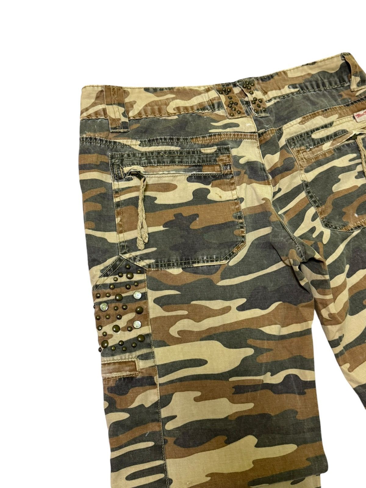 Hysteric Glamour Cargo MISS ME Studded multipocket Low Rise Camo Pants Size US 32 / EU 48 - 16 Thumbnail